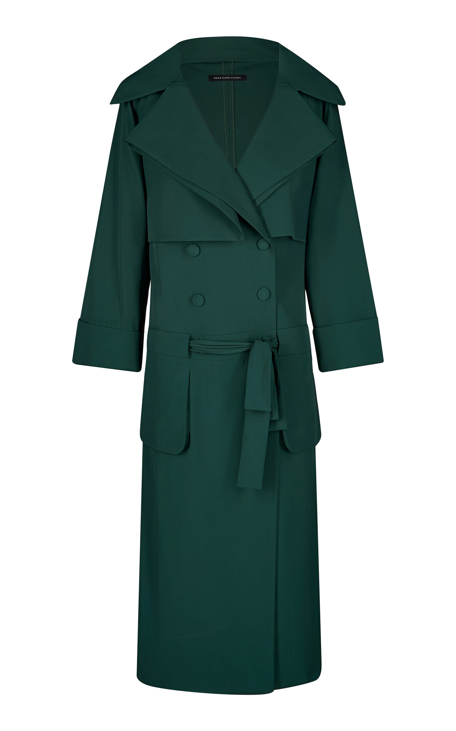 MARIA ELENA VILLAMIL ALAMO BELTED COAT