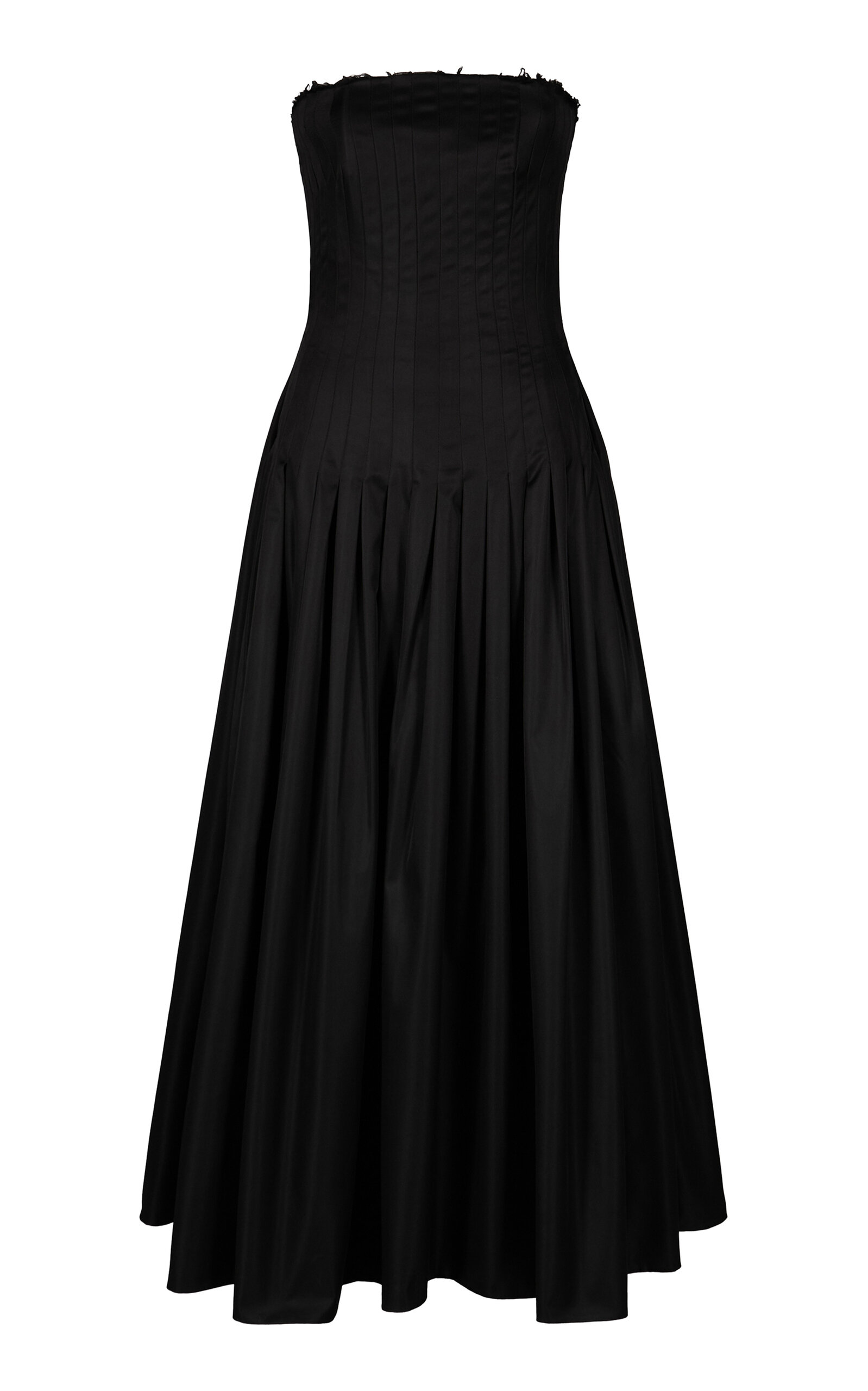 MARIA ELENA VILLAMIL CAMELIA STRAPLESS MIDI DRESS