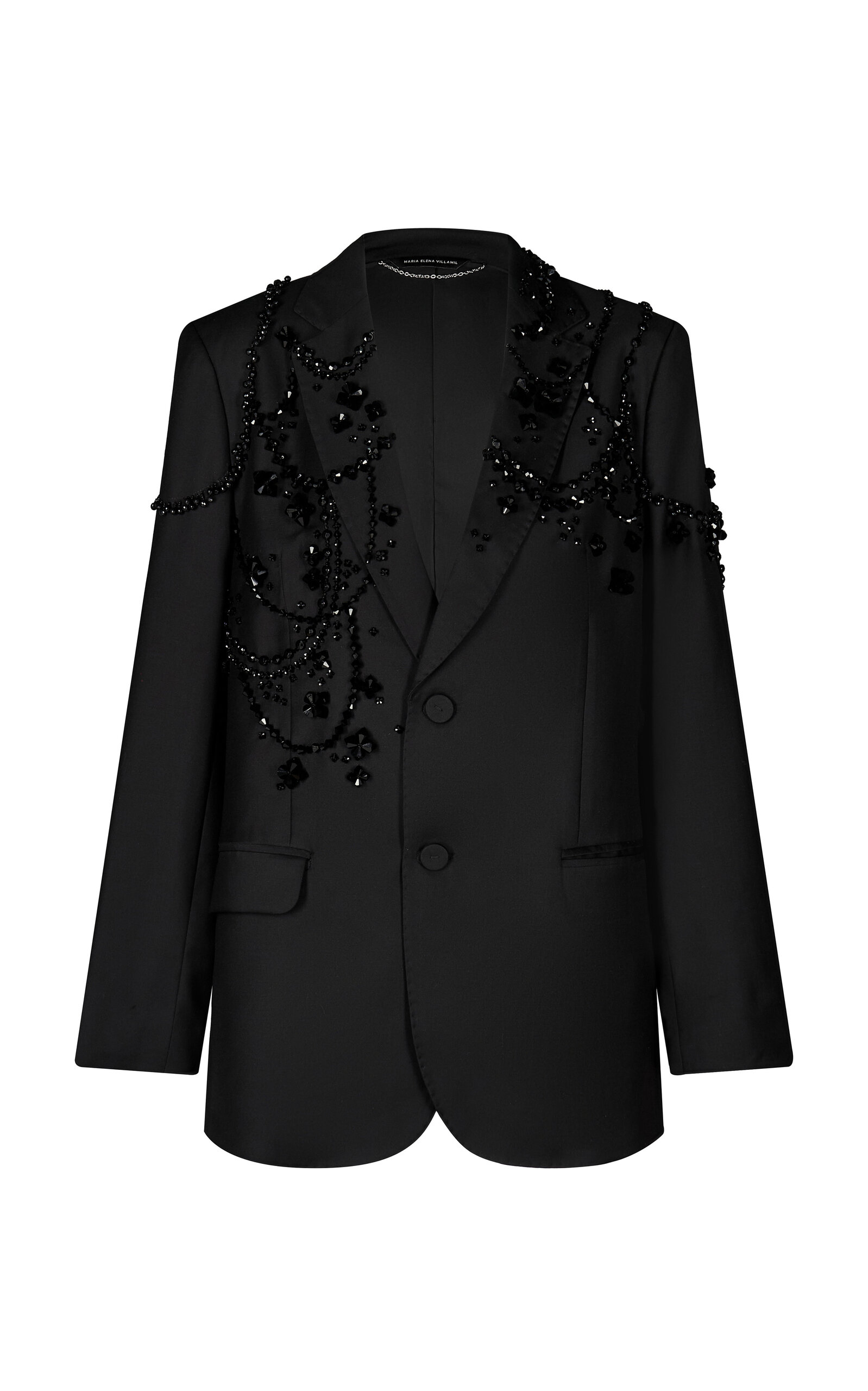 Sacuce Embellished Wool Blazer
