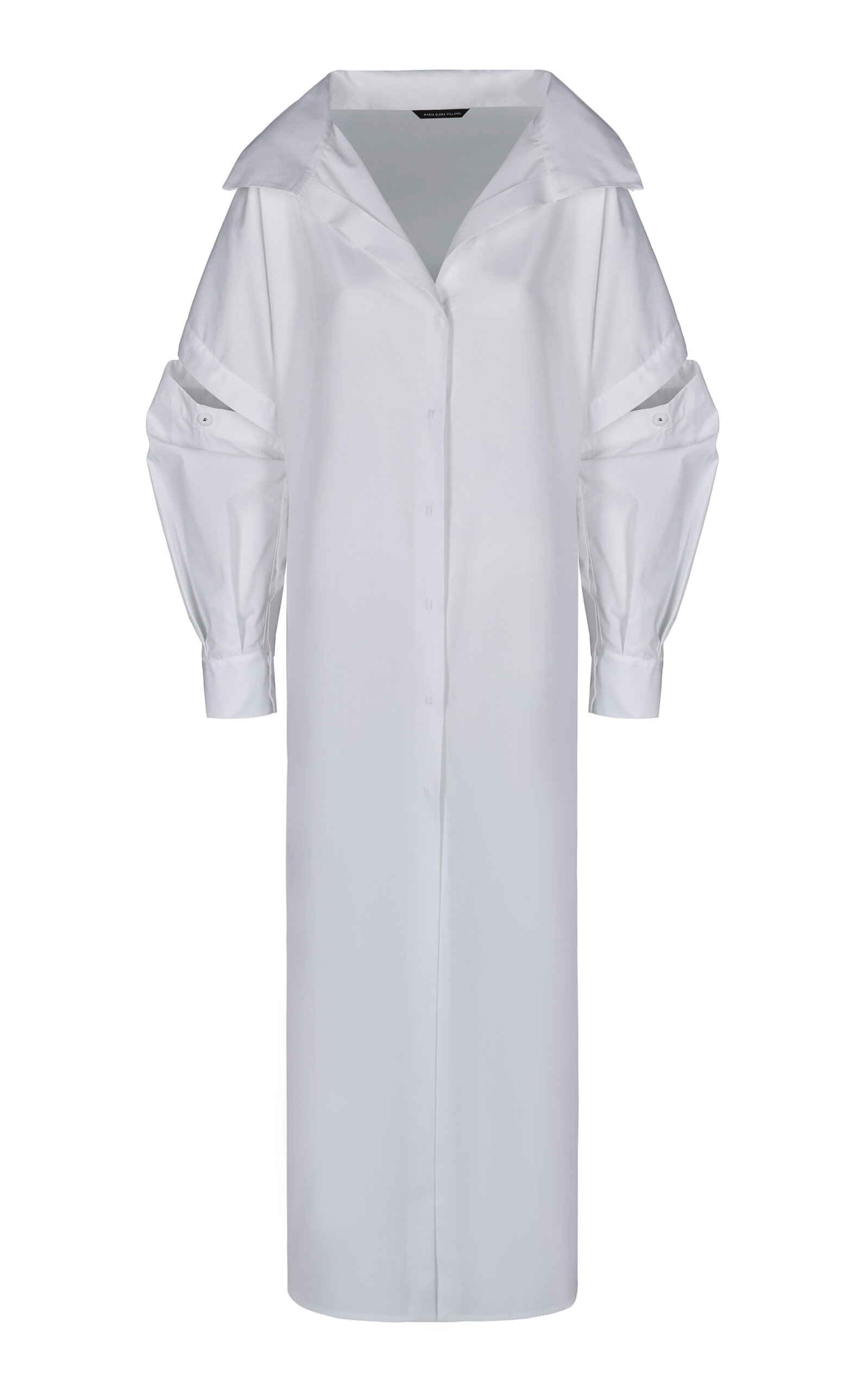 MARIA ELENA VILLAMIL ENCINA COTTON MIDI SHIRT DRESS
