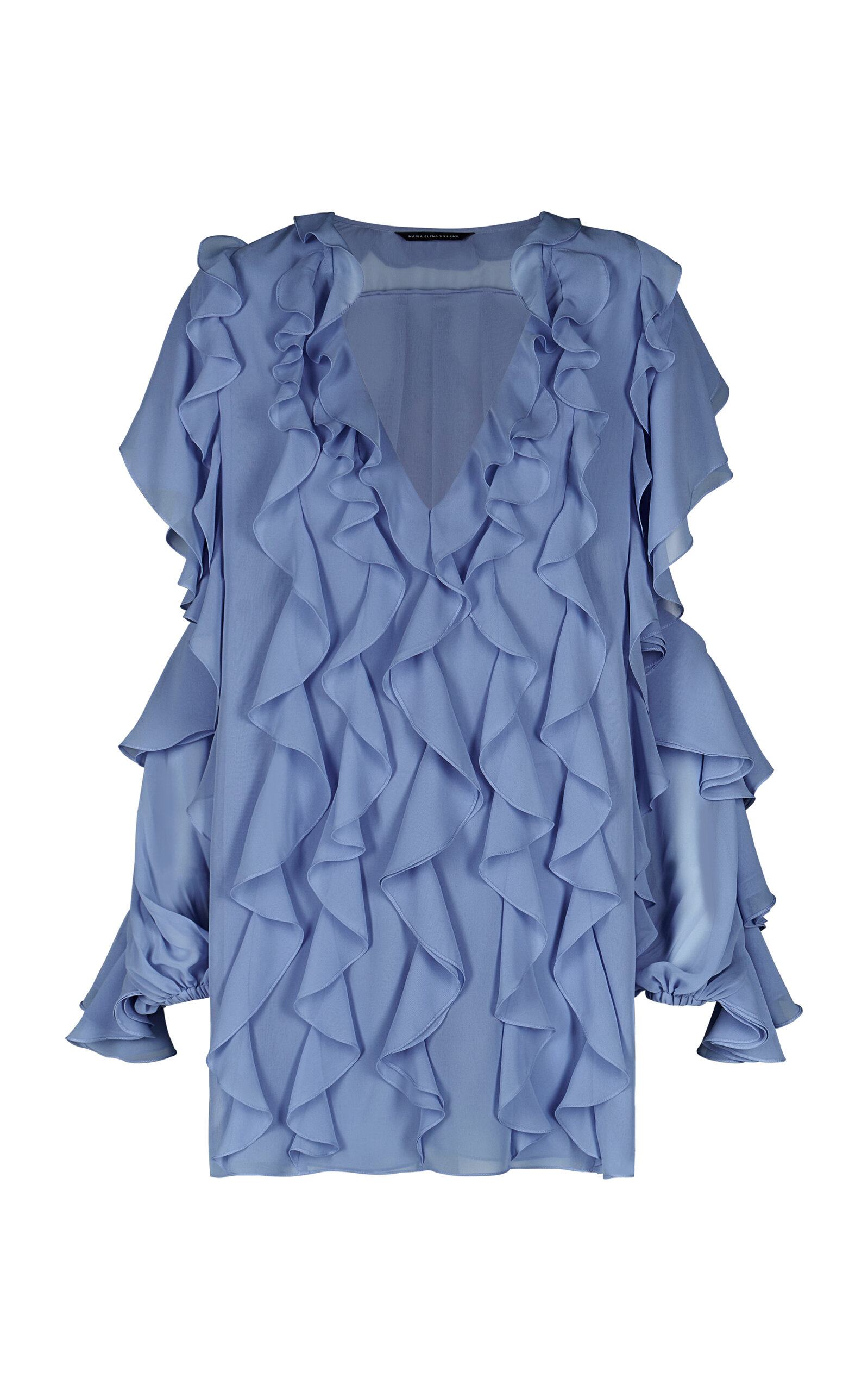 MARIA ELENA VILLAMIL DALIA RUFFLED MINI DRESS