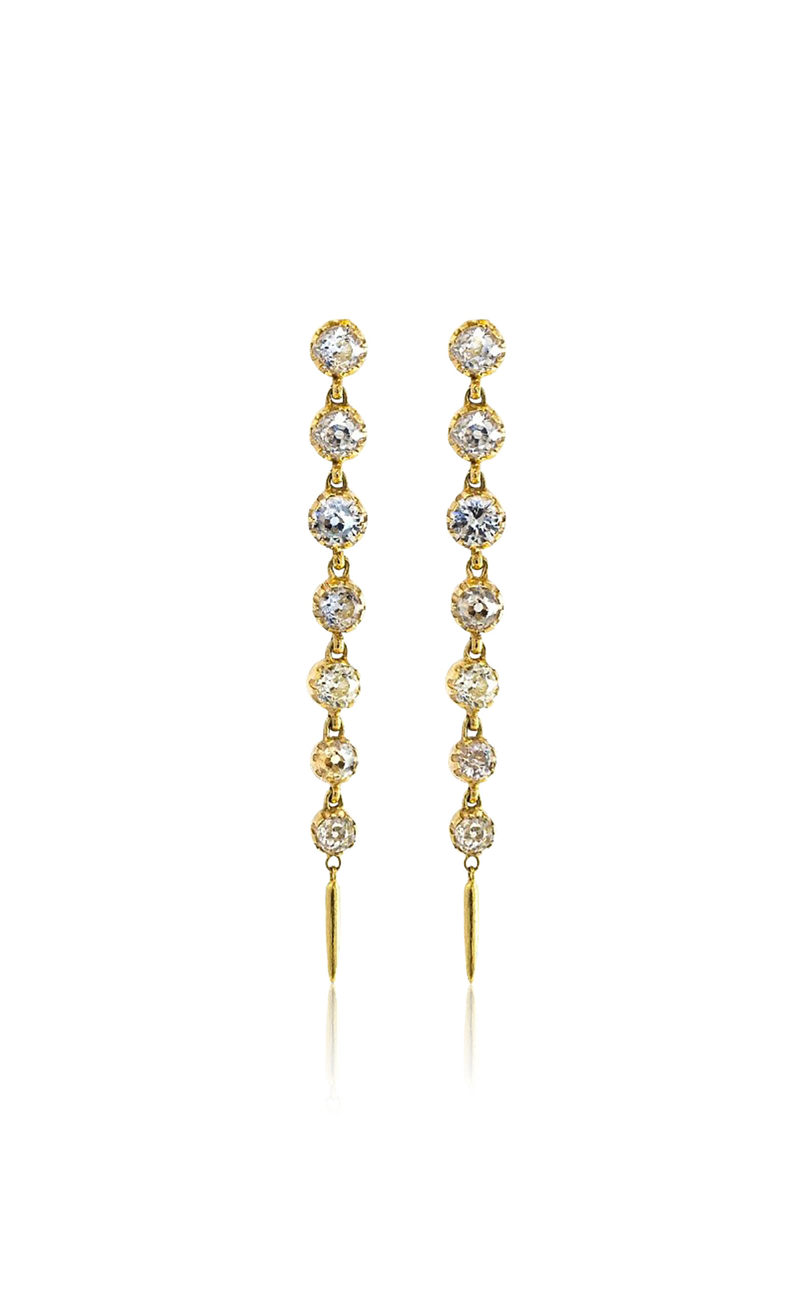 18K Yellow Gold Diamond Earrings