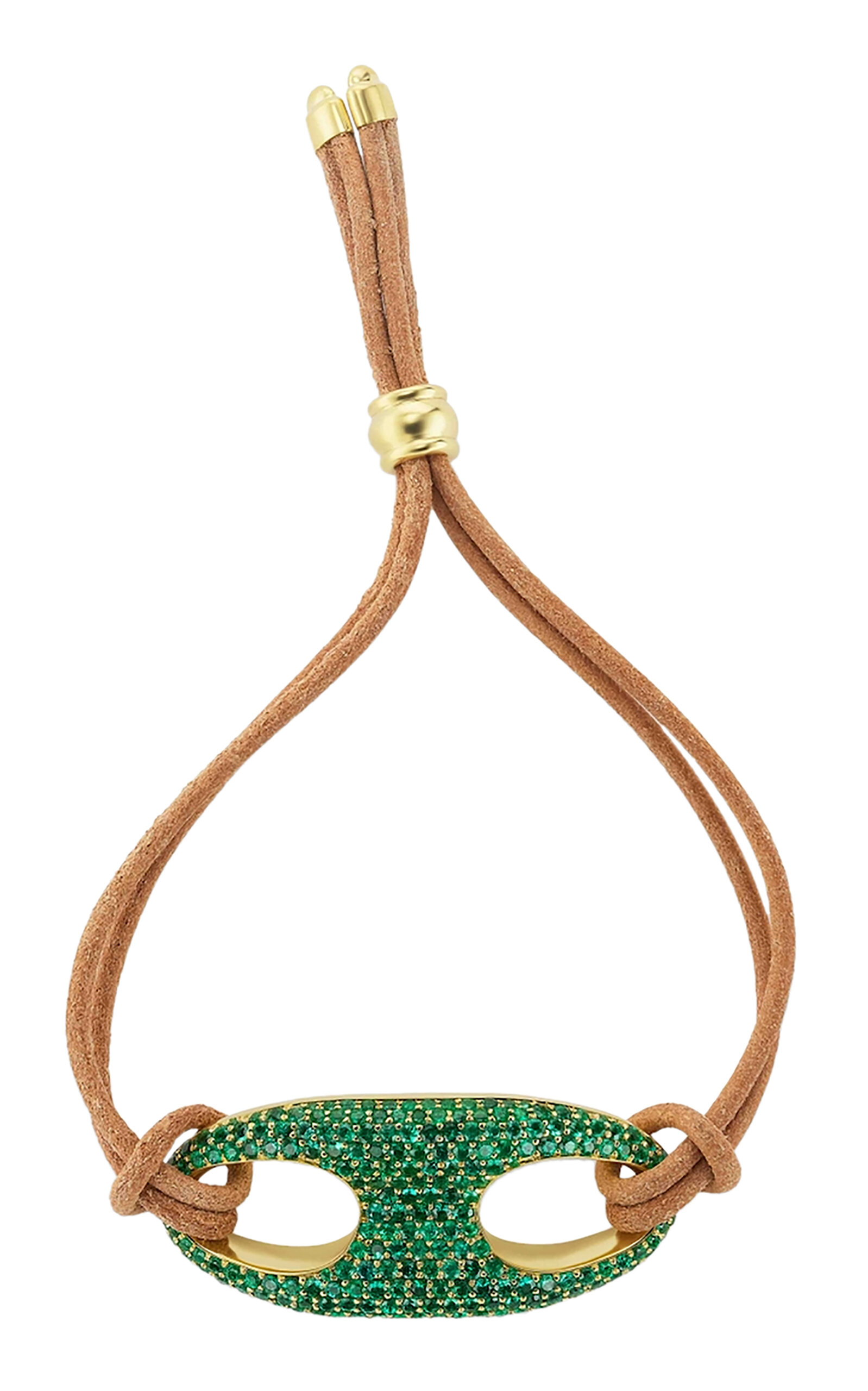 18K Yellow Gold Emerald Bracelet