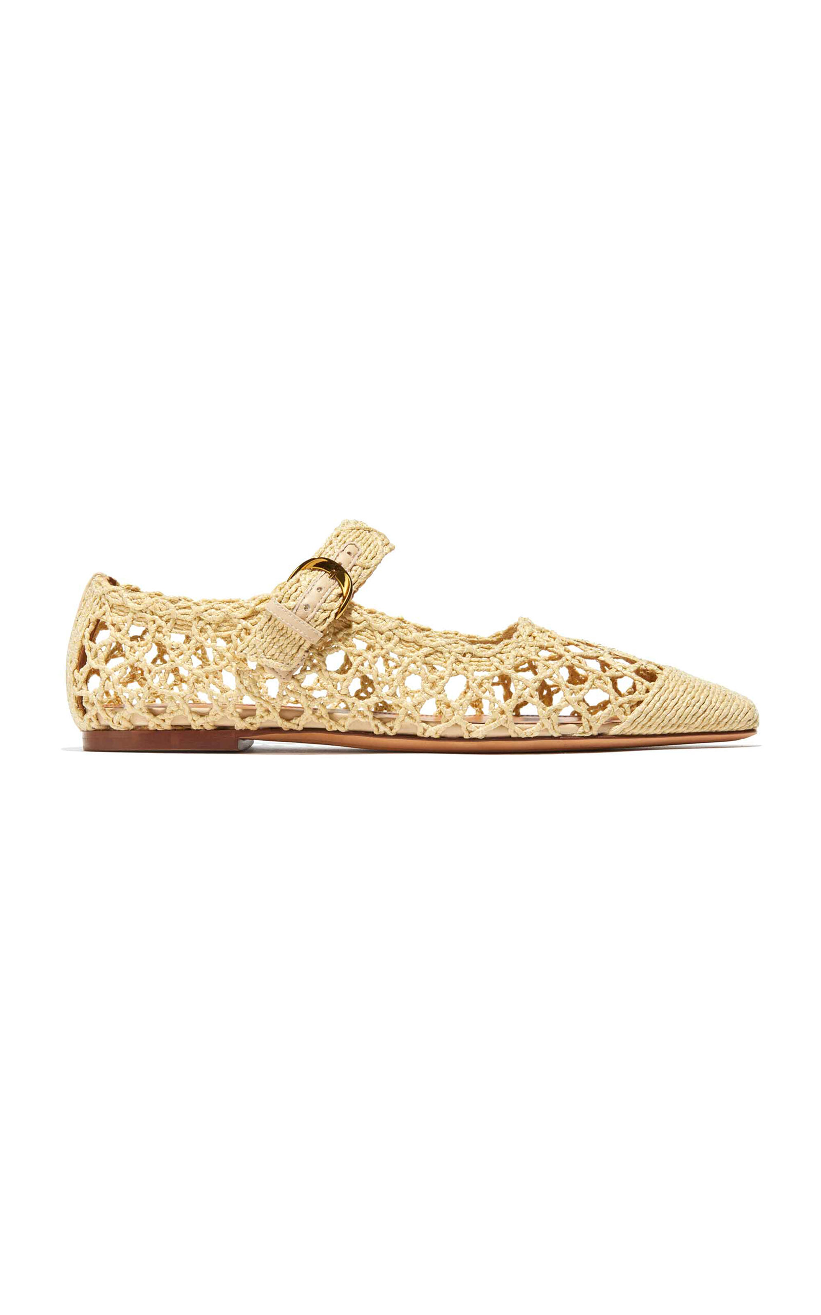 Tramonto Raffia Mary Jane Flats