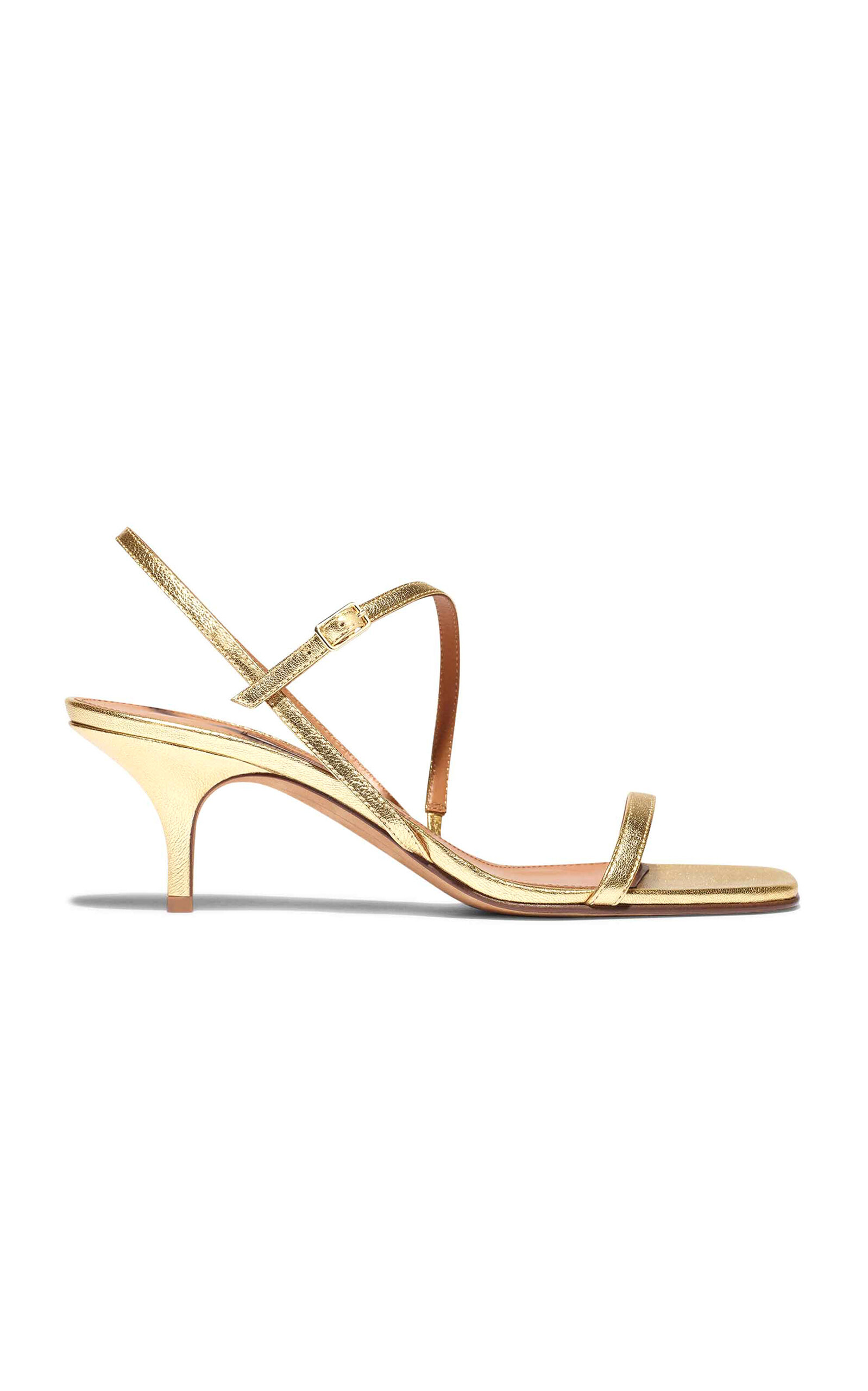 Hugo Metallic Leather Sandals
