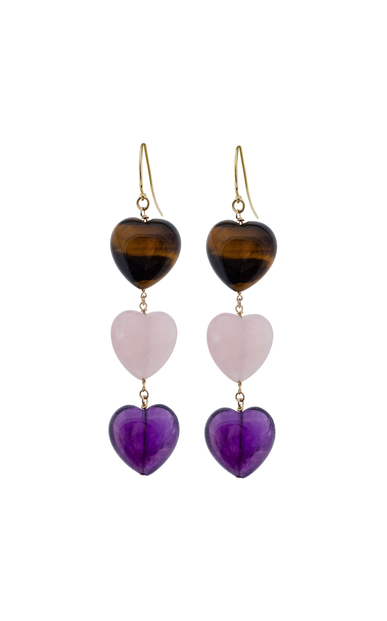 Dangle 3 Heart Earrings