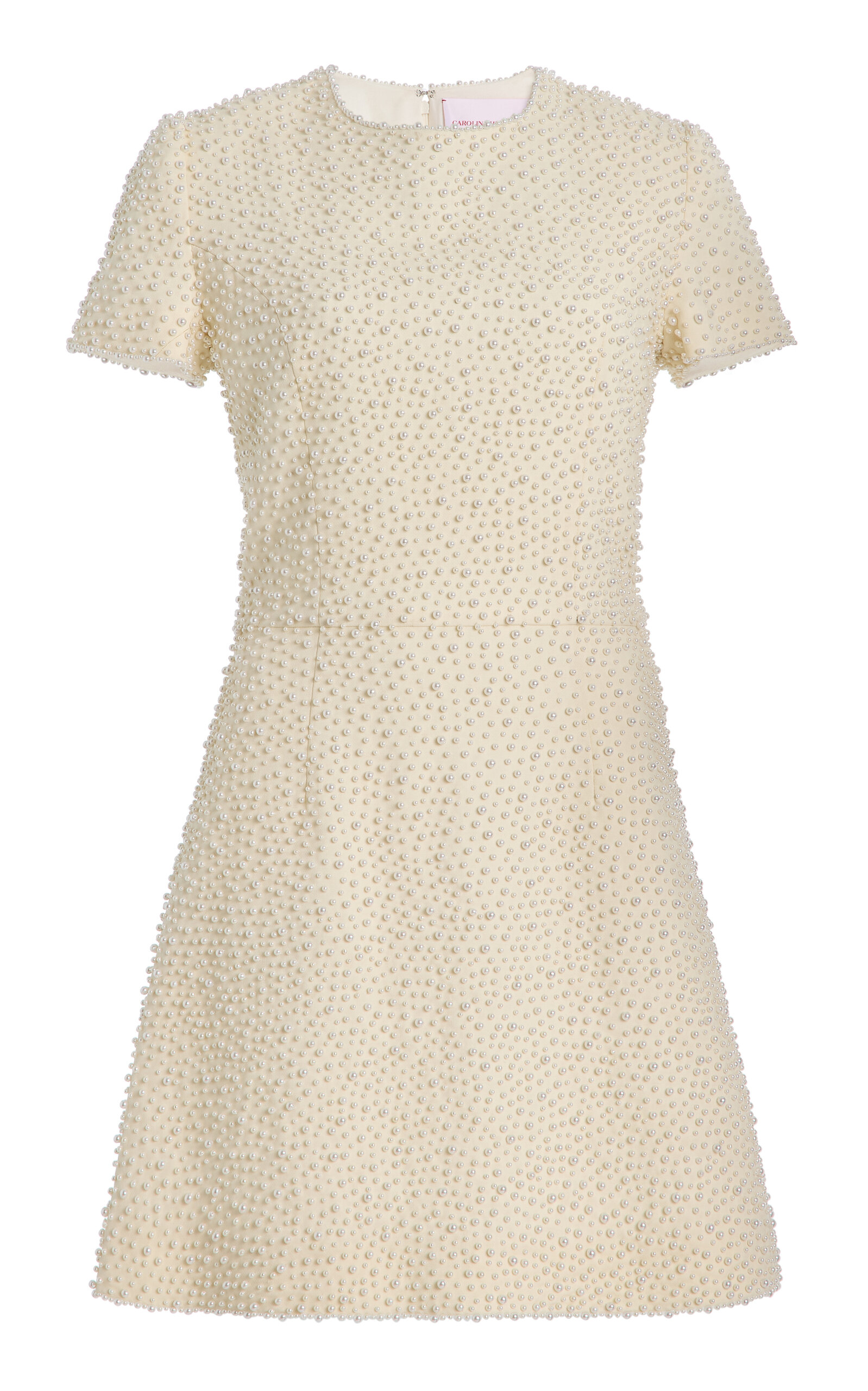 Carolina Herrera Embellished Bi-stretch Wool Tailoring Mini Dress