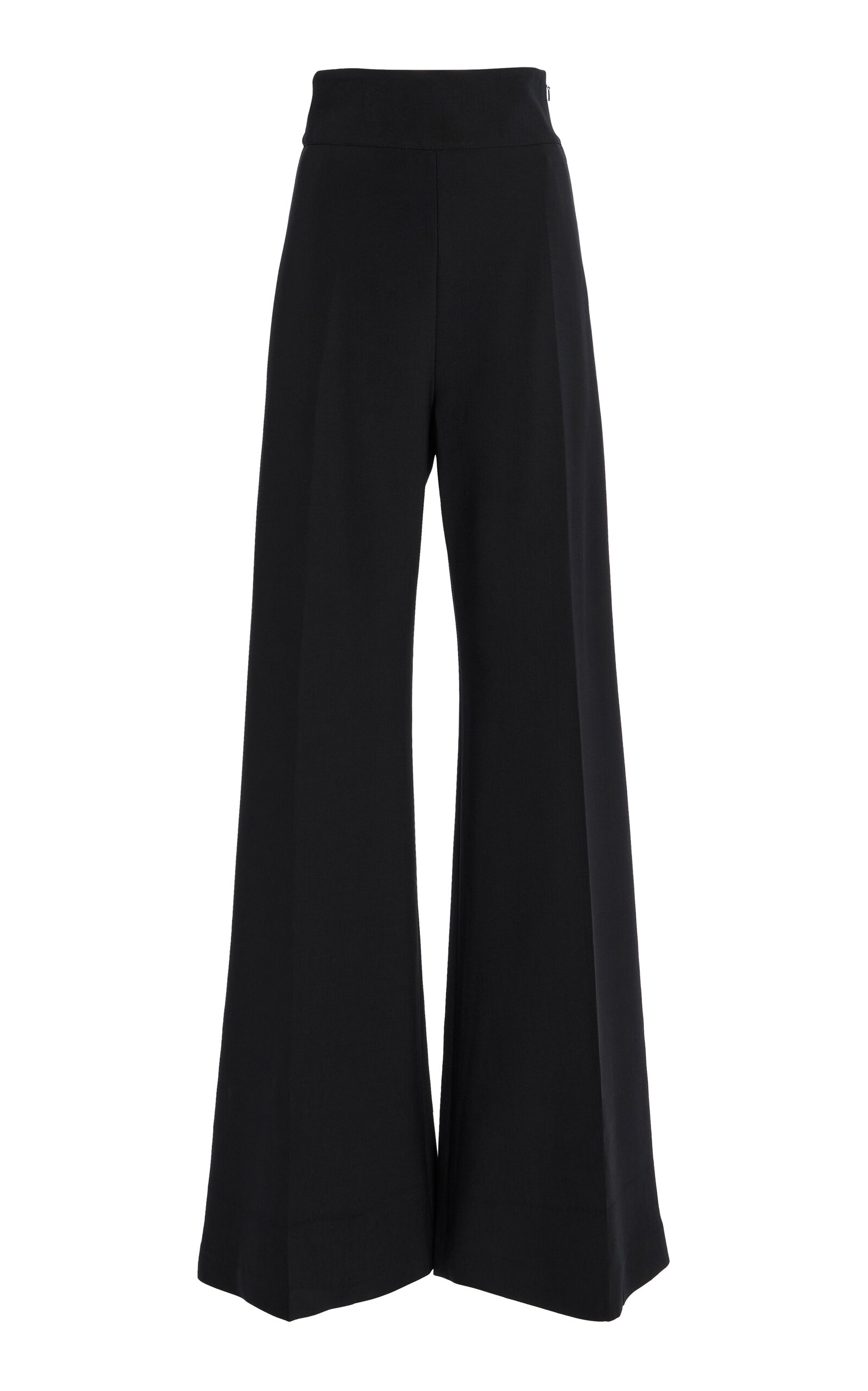 Carolina Herrera Bi-Stretch Wool Tailoring Wide-Leg Pants