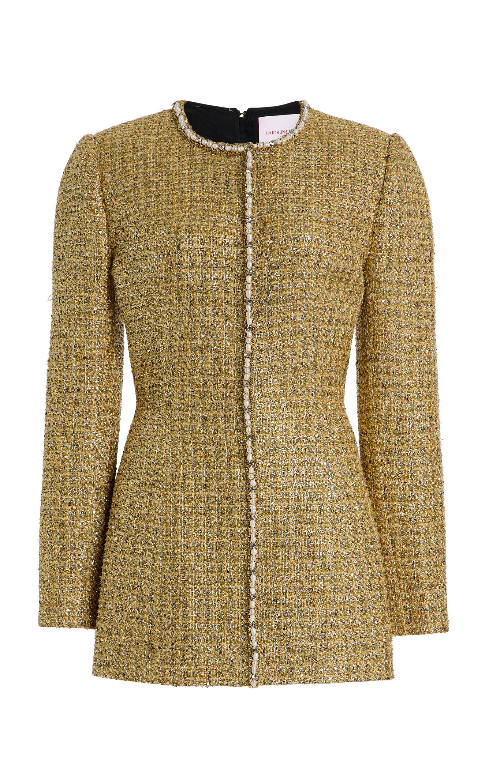 Carolina Herrera Embellished Lurex Tweed Jacket