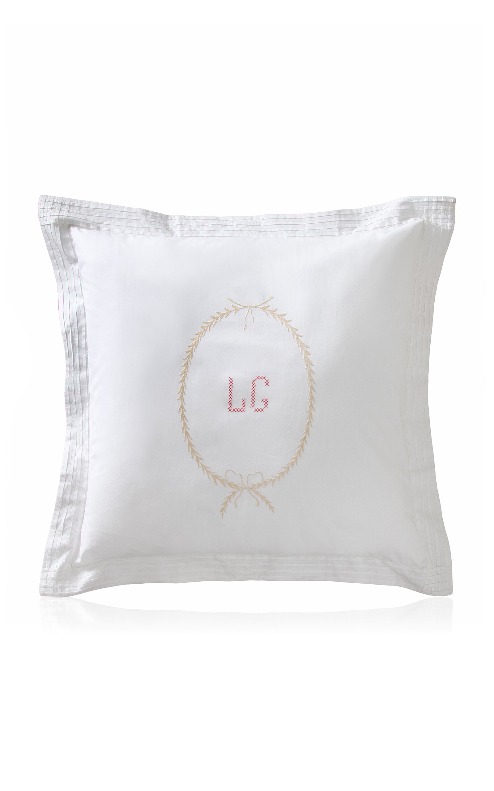 LAILA GOHAR X VIS-A-VIS PARIS QUEEN/STANDARD PILLOW CASES"RELIGIEUSE MEDAILLION WITH MONOGRAM"