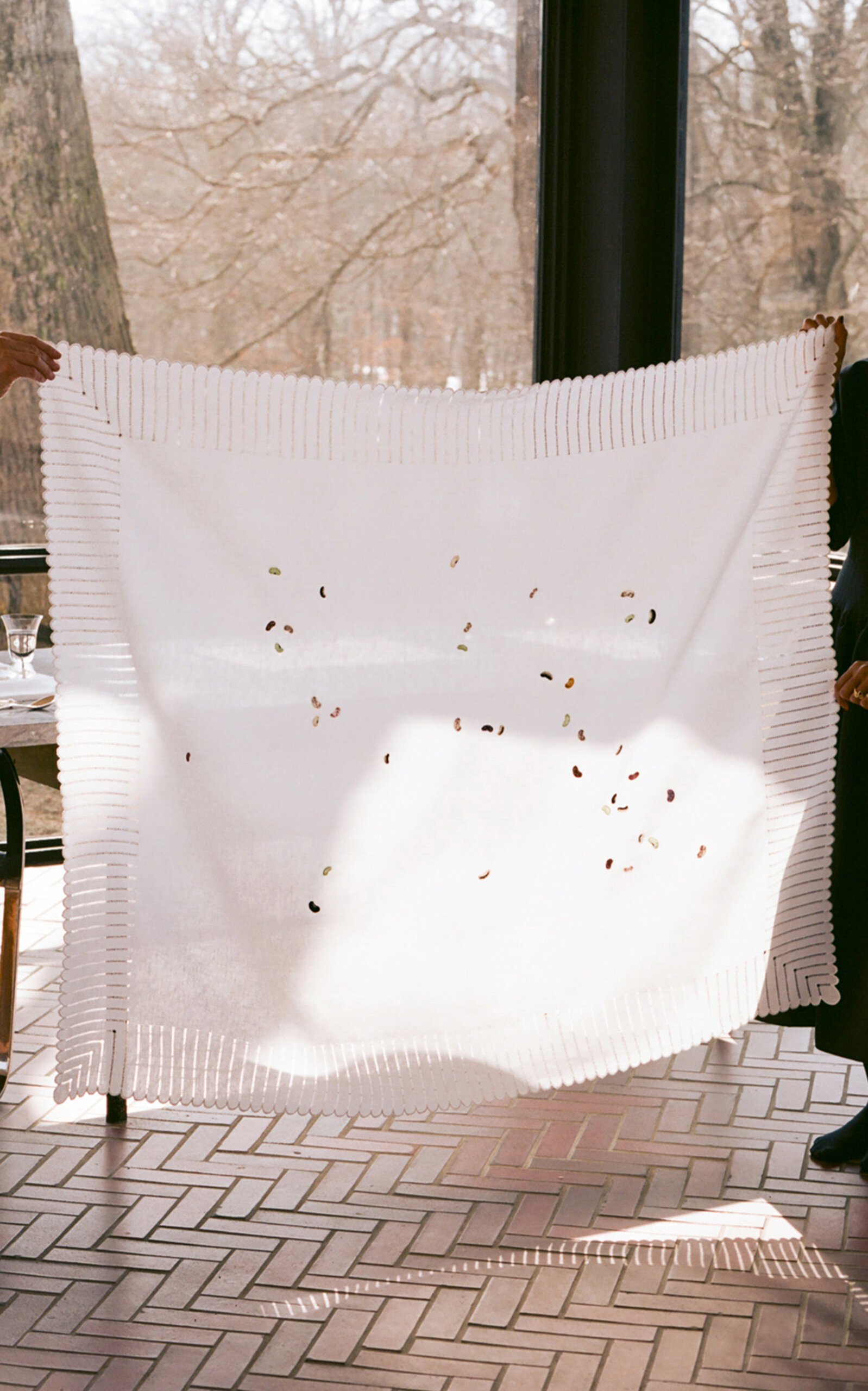 LAILA GOHAR X VIS-A-VIS PARIS SQUARE TABLECLOTH "BEANS & ANTOINETTE"