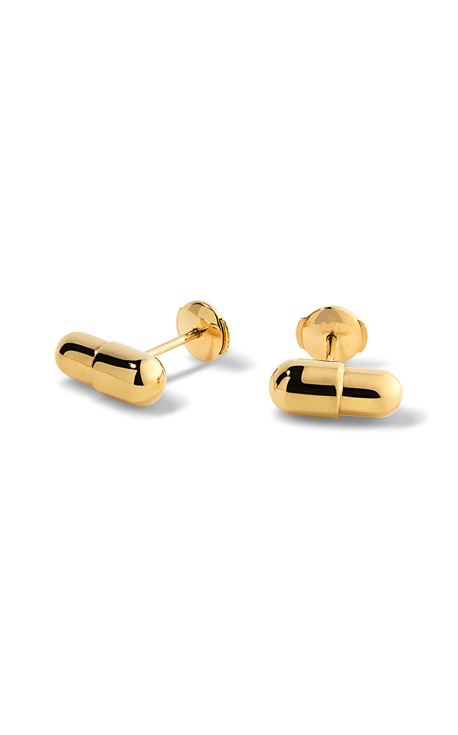 Pill 18K Yellow Gold Earrings