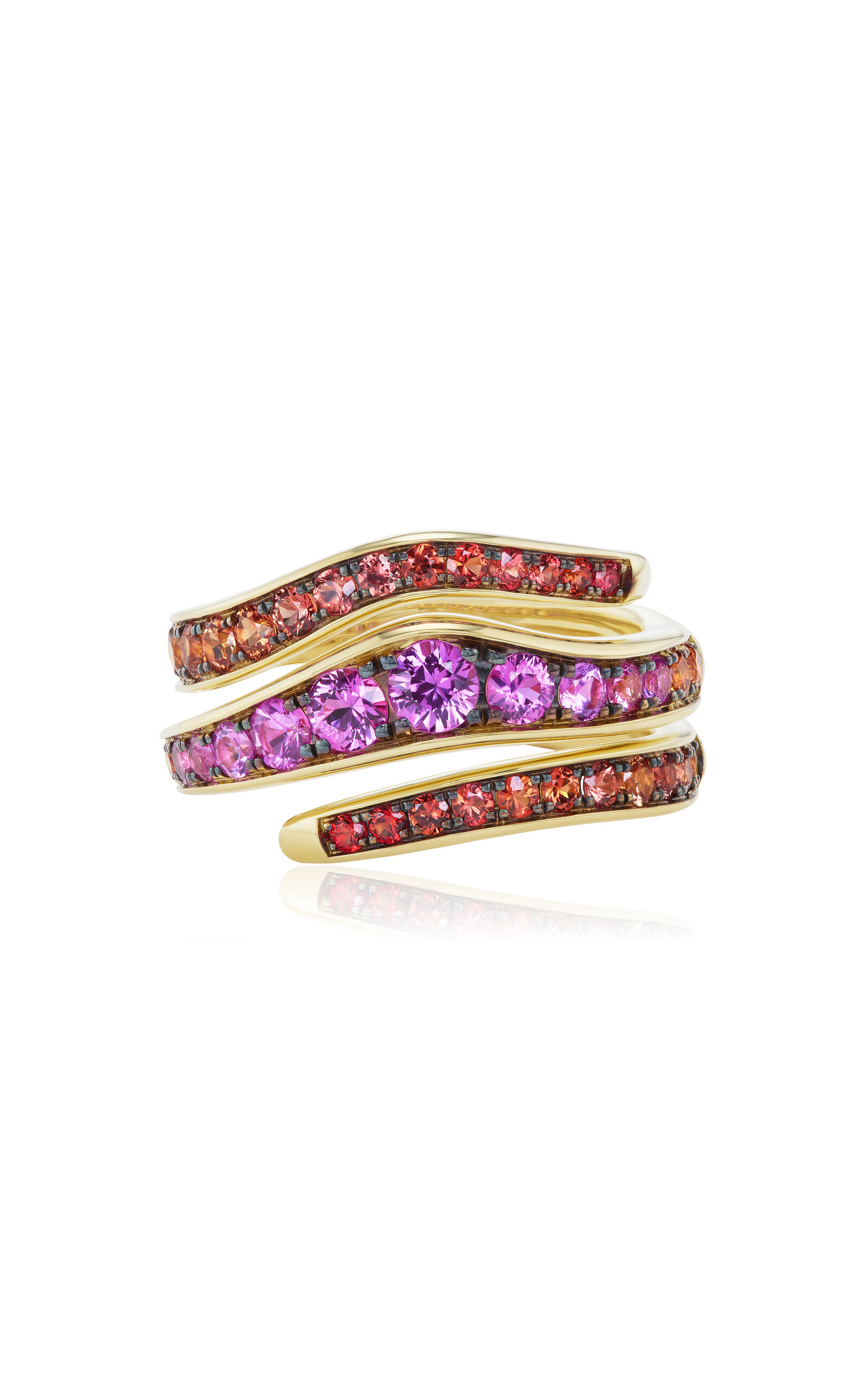 Desert 18K Yellow Gold Sapphire Ring
