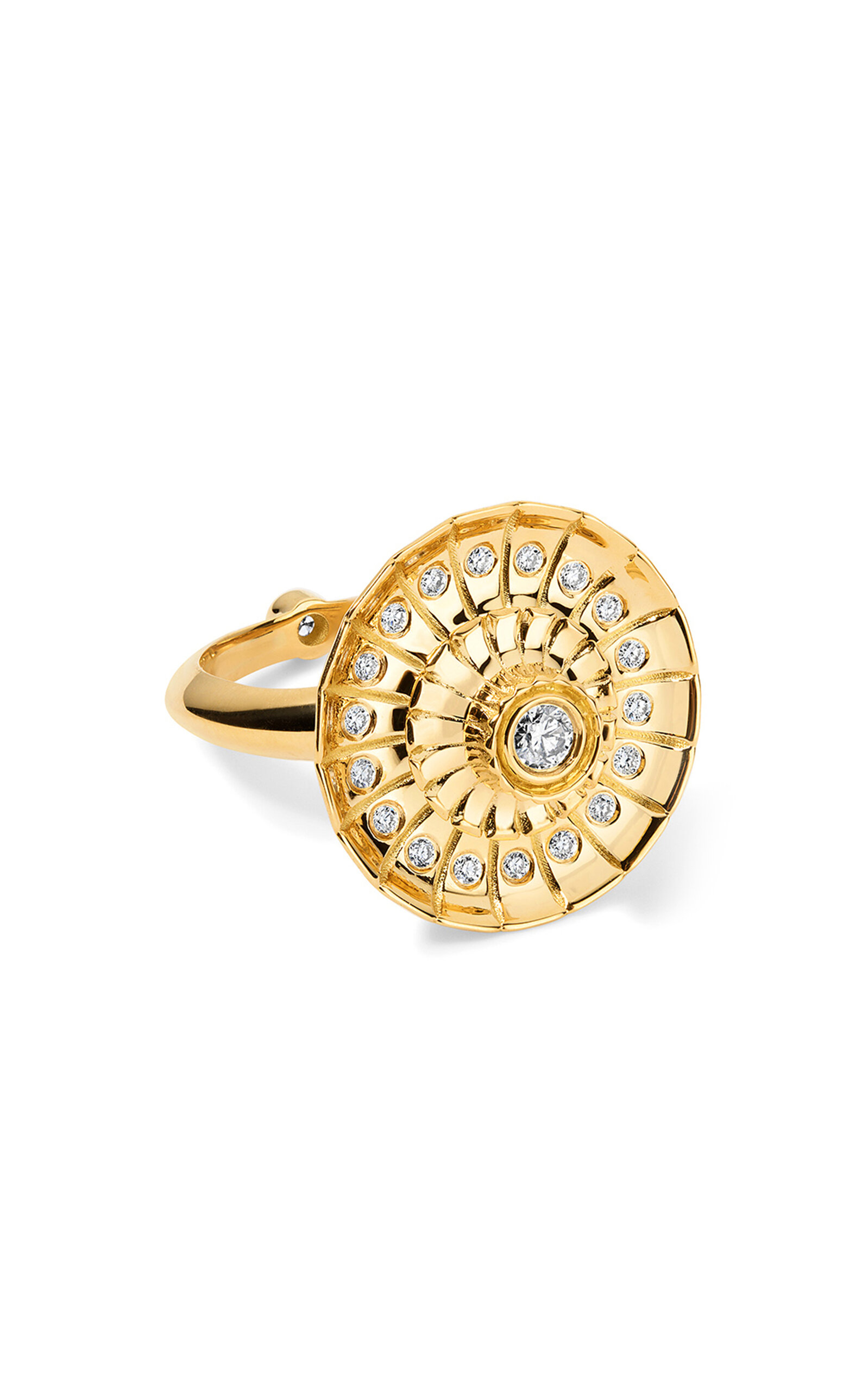 Metropolis 18K Yellow Gold Diamond Spin Ring