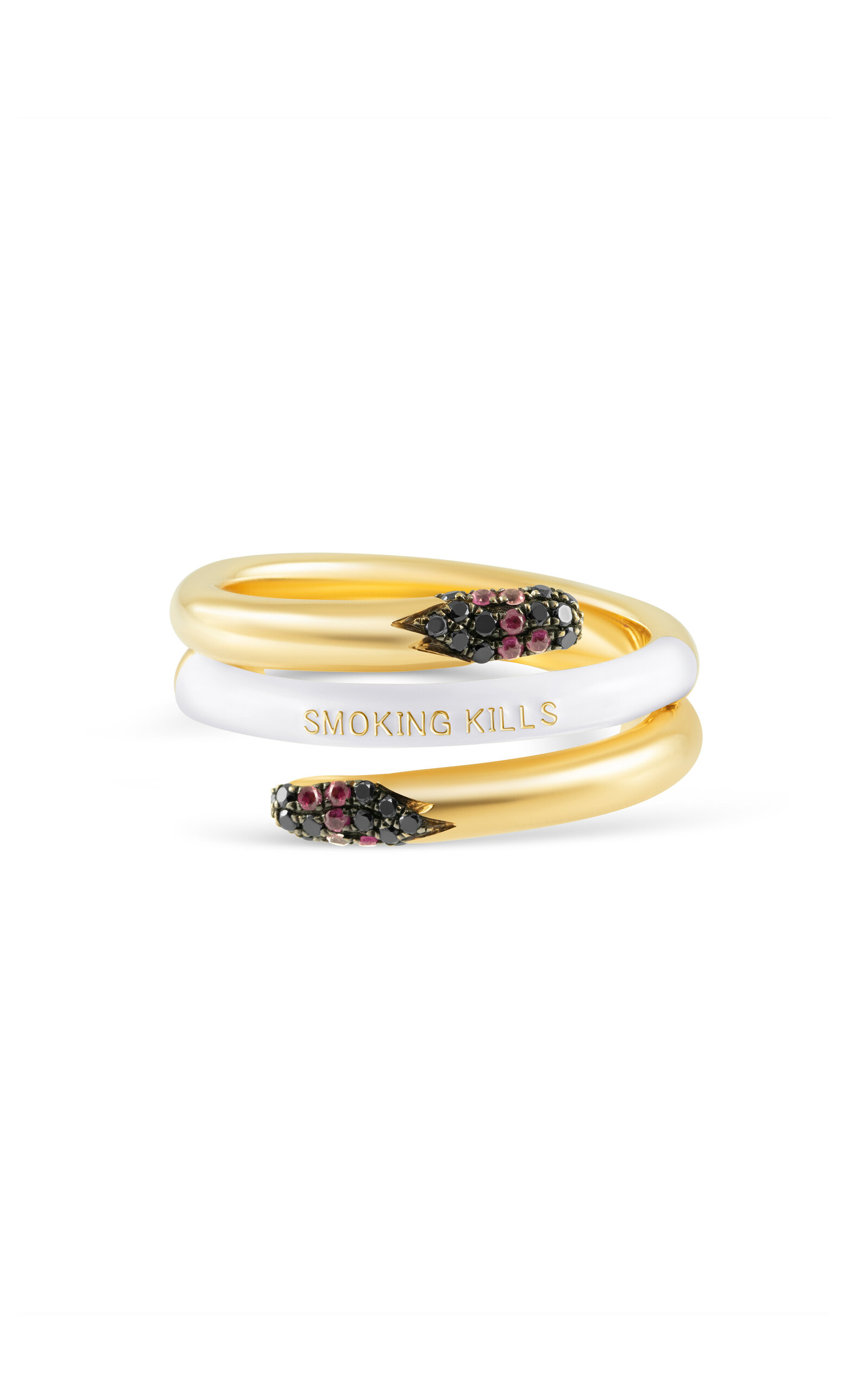 Cigarette 18K Yellow Gold Sapphire Ring
