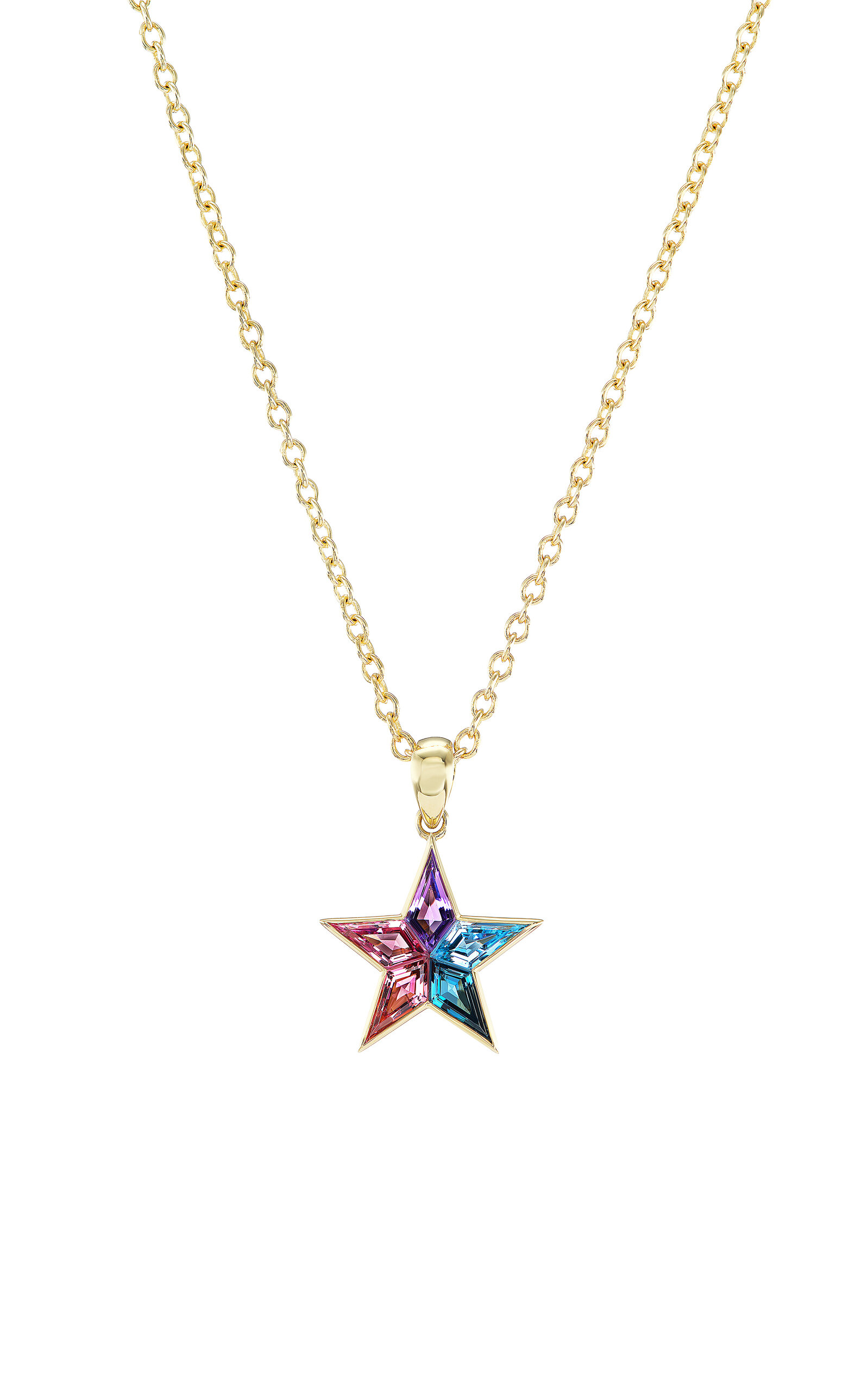 Star 18K Yellow Gold Multi-Stone Necklace