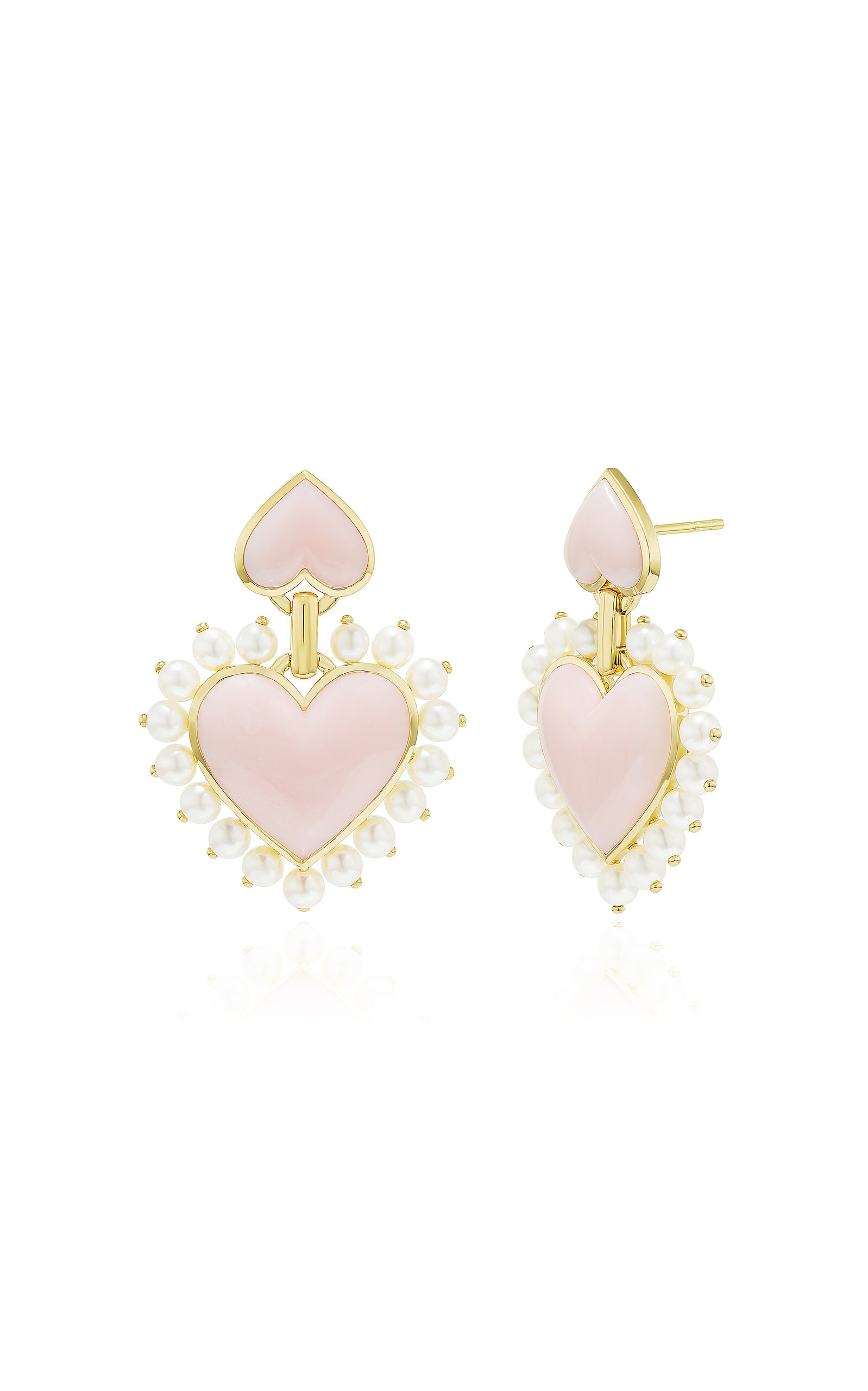 Queen of Hearts 18K Yellow Gold Multi-Stone Earring