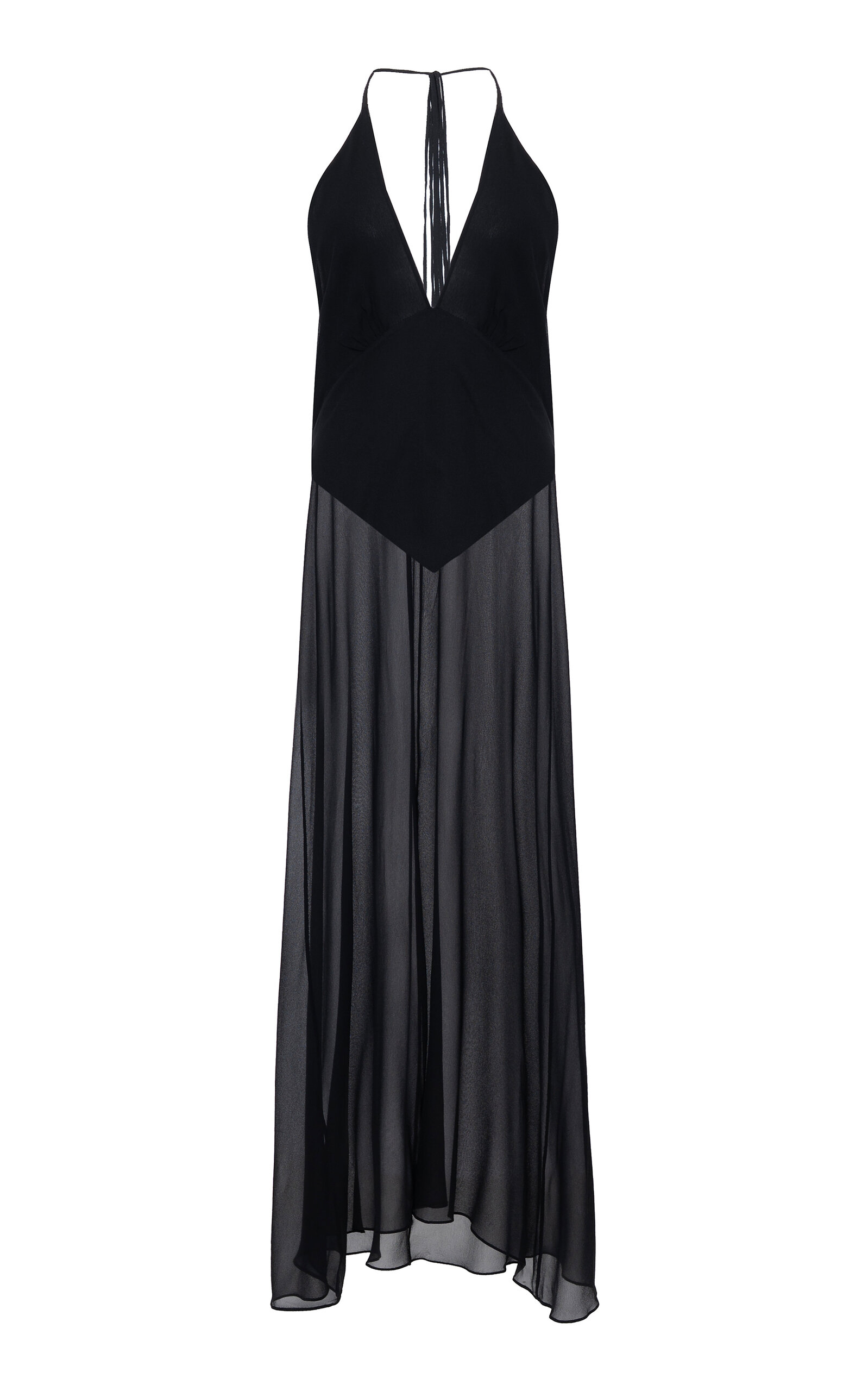 Adriana Degreas X Sabine Getty Open-back Maxi Dress In Black