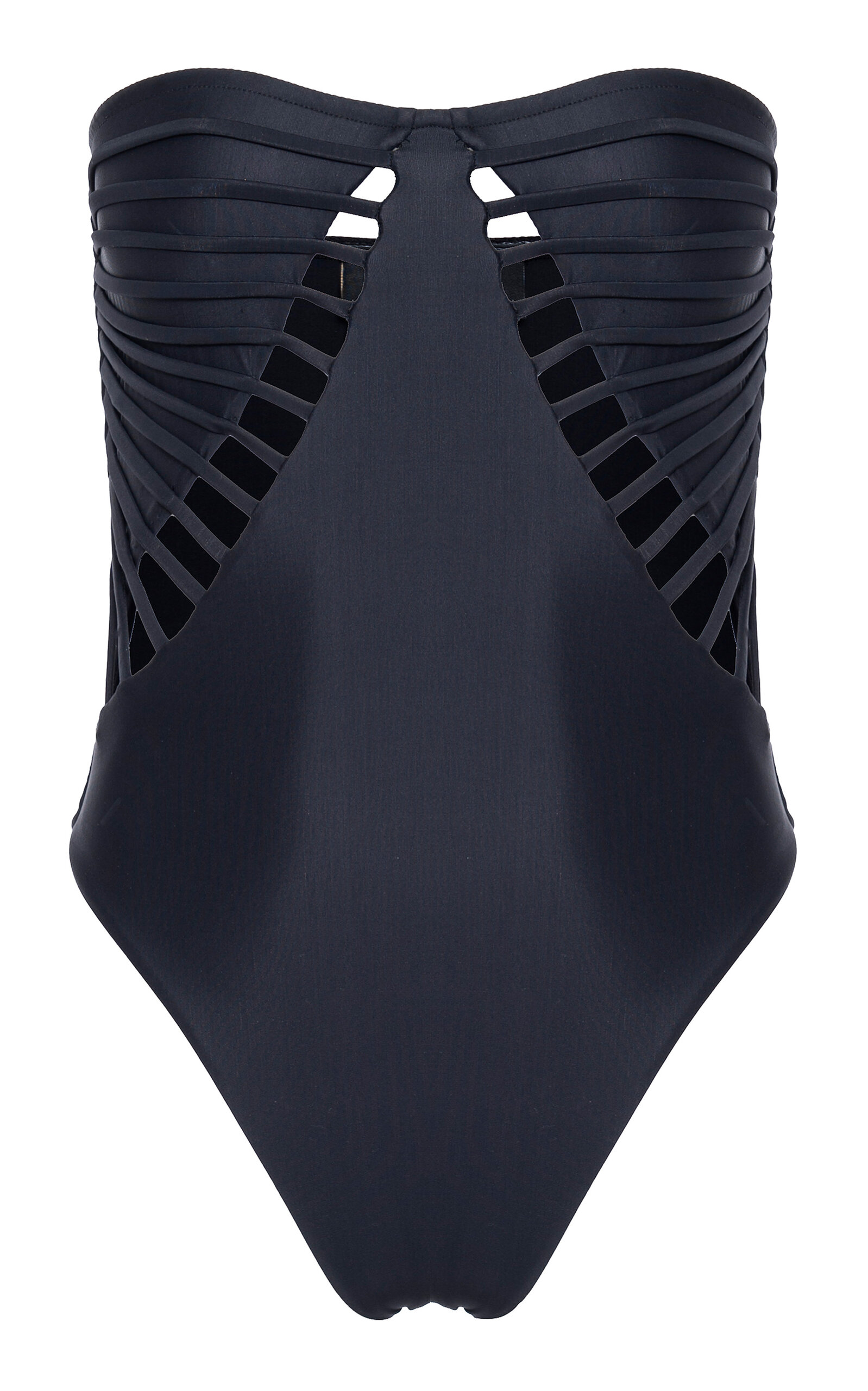 Adriana Degreas X Sabine Getty Cutout Strapless One-piece Swimsuit