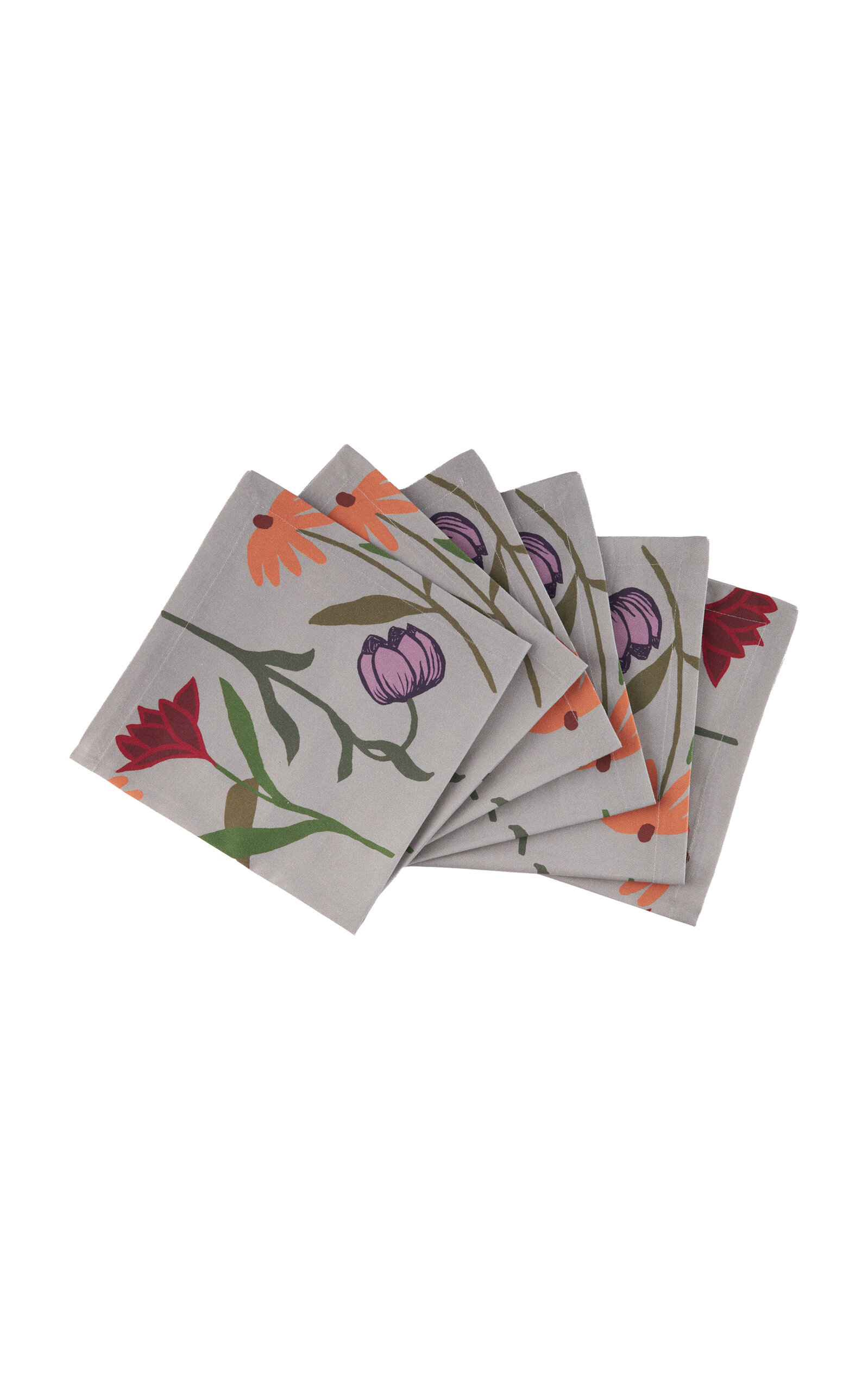 Sophie Williamson Design Picnic On The Meadow Set-of-six Cotton Napkins