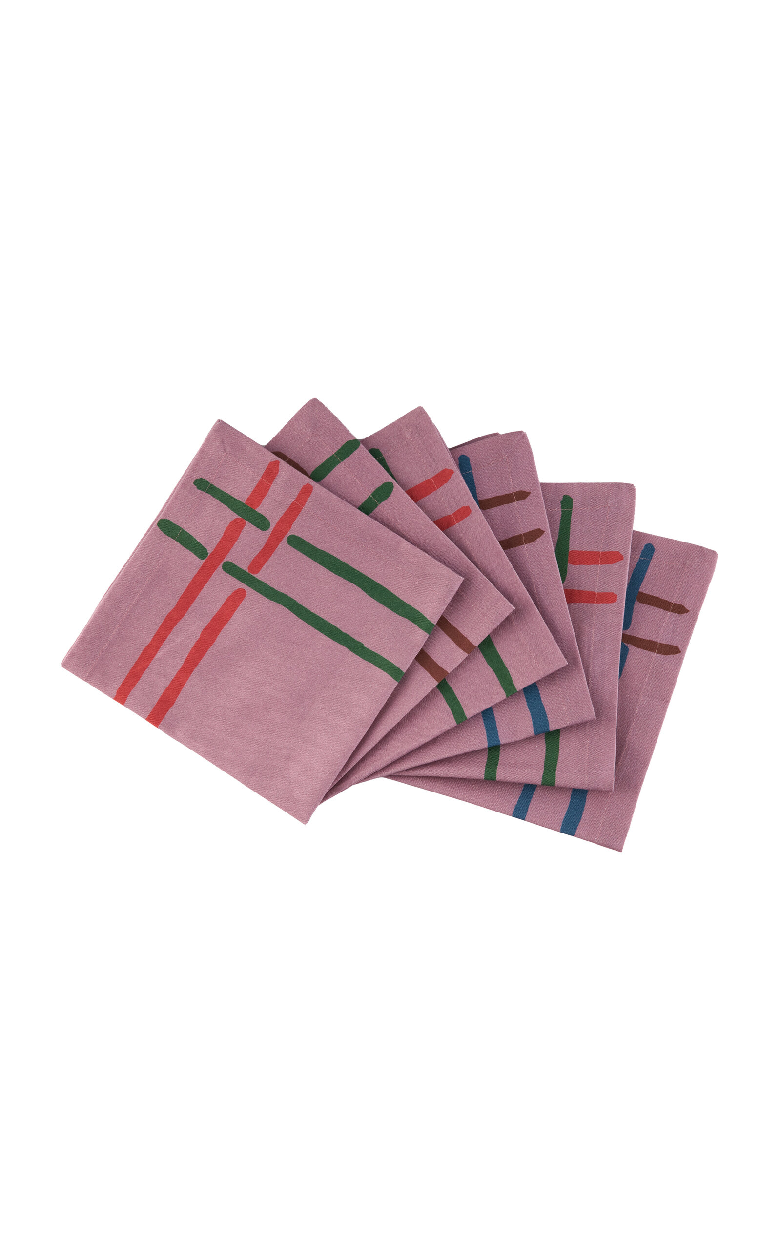 Sophie Williamson Design Set-of-Six La Vie en Rose Cotton Napkins - Multi