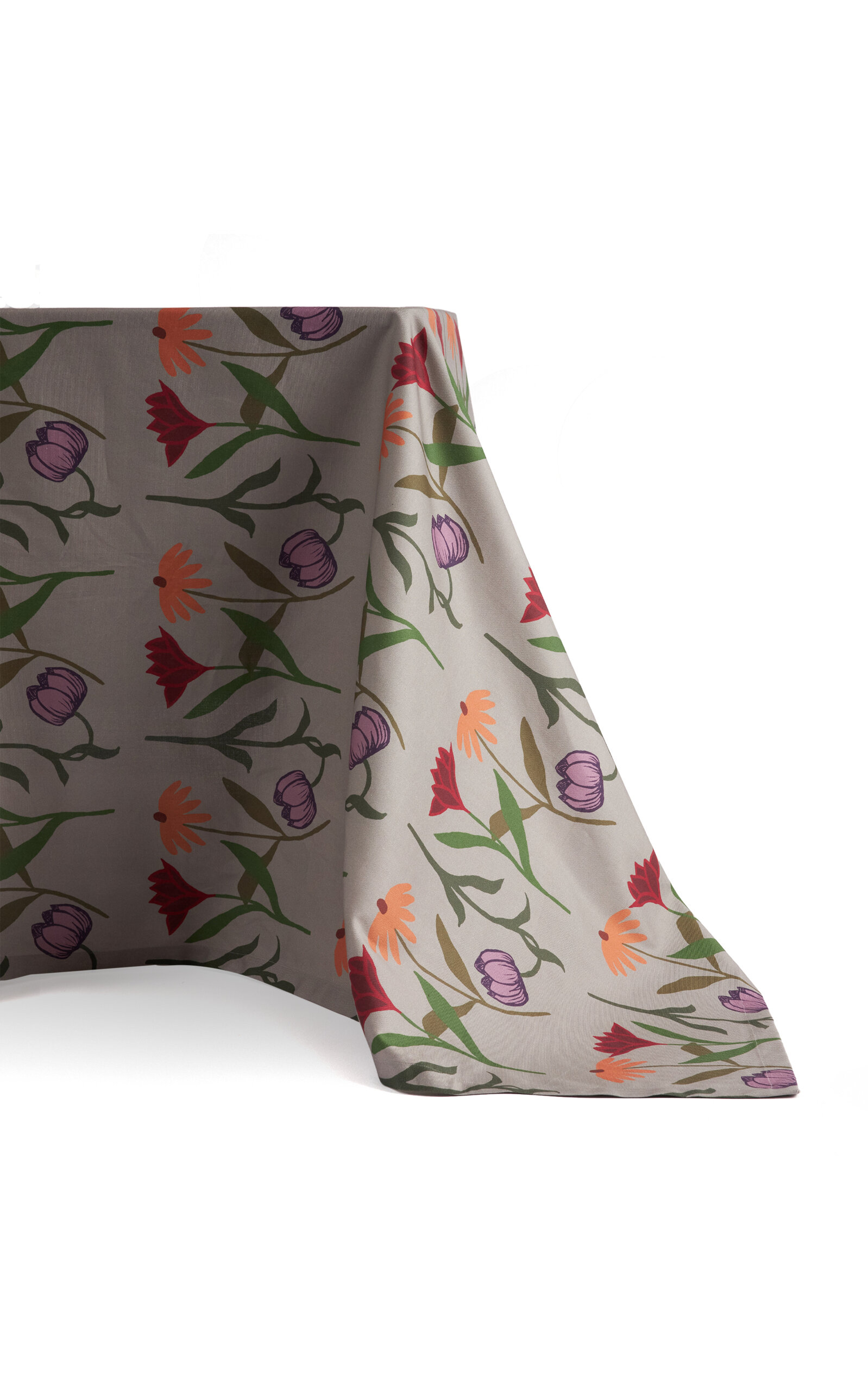 Sophie Williamson Design Picnic on the Meadow Square Cotton Tablecloth - Multi