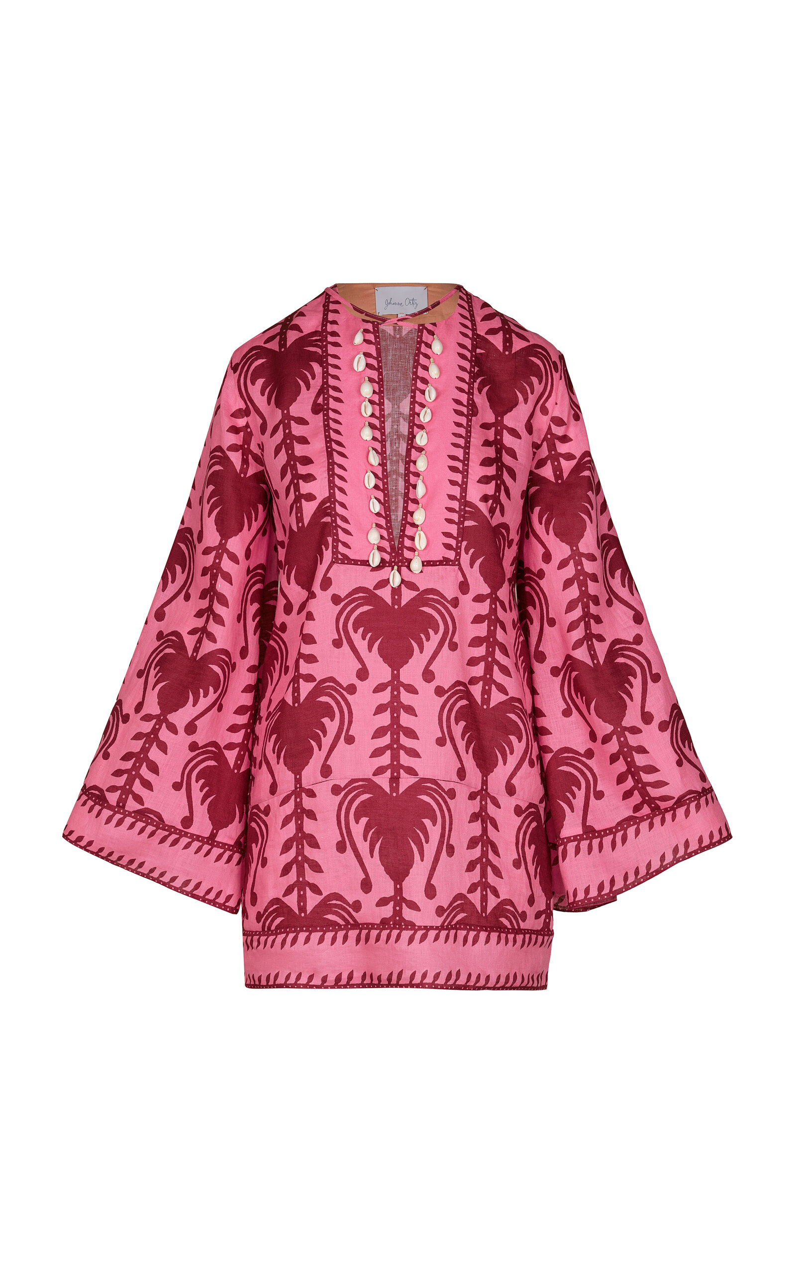 Johanna Ortiz Wild Savannah Printed Linen Mini Dress