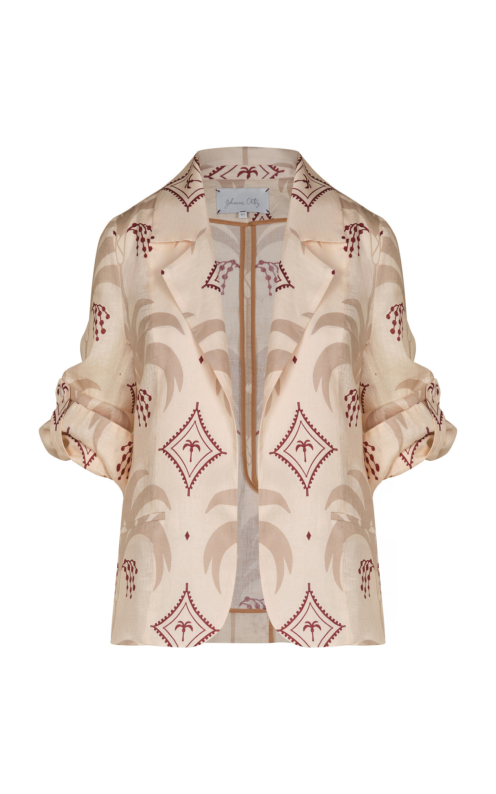 JOHANNA ORTIZ UNFOLDED MOMENT PRINTED LINEN BLAZER
