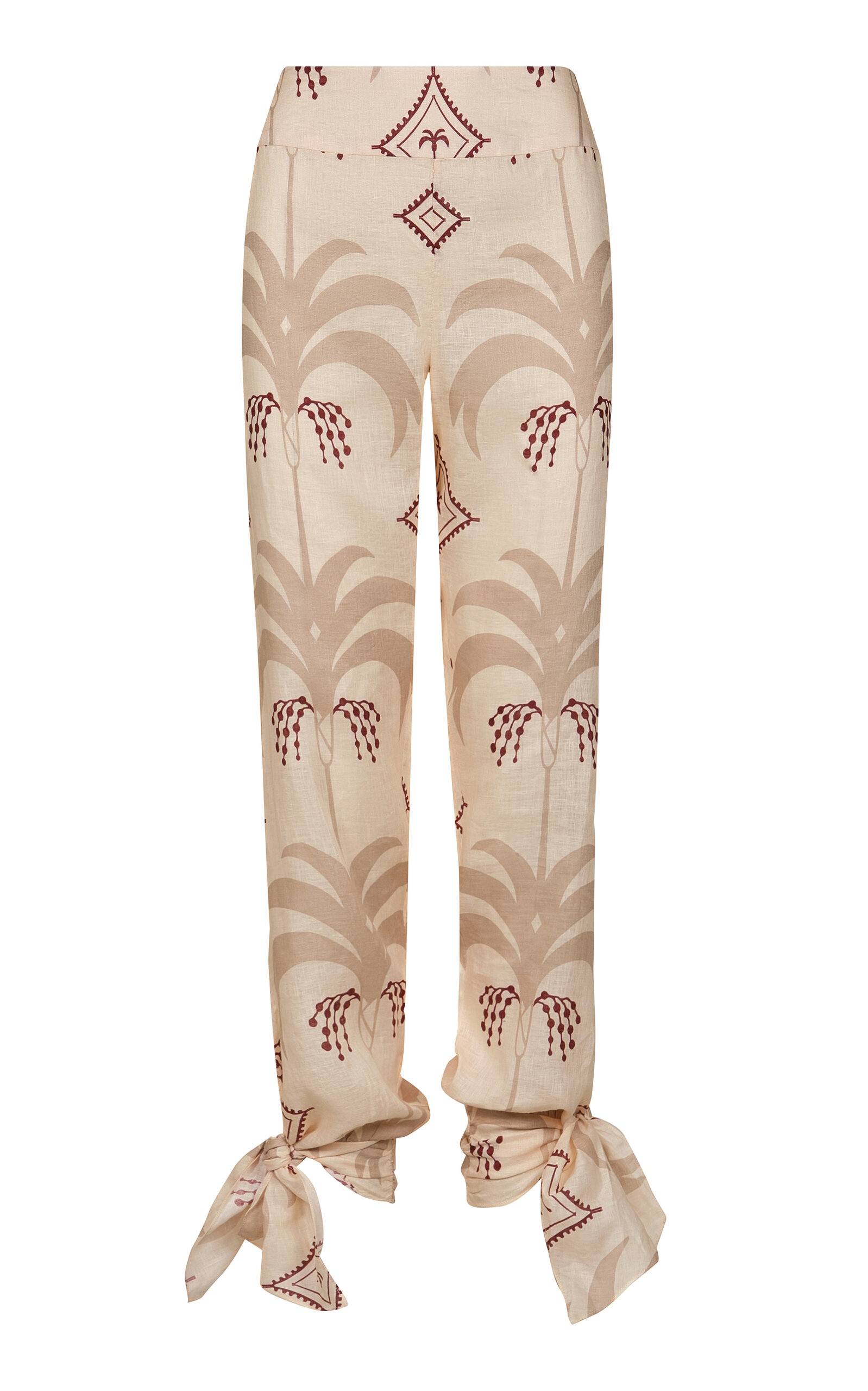 Johanna Ortiz Femininity Dramatic Printed Linen Pants