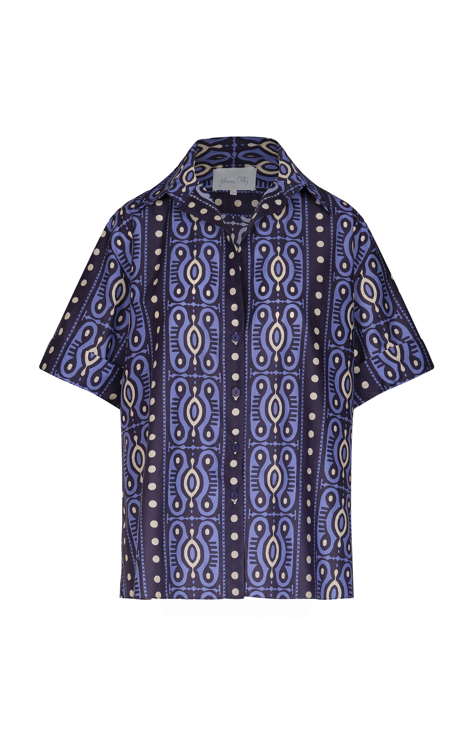 Johanna Ortiz Salty Promises Patterned Cotton Shirt