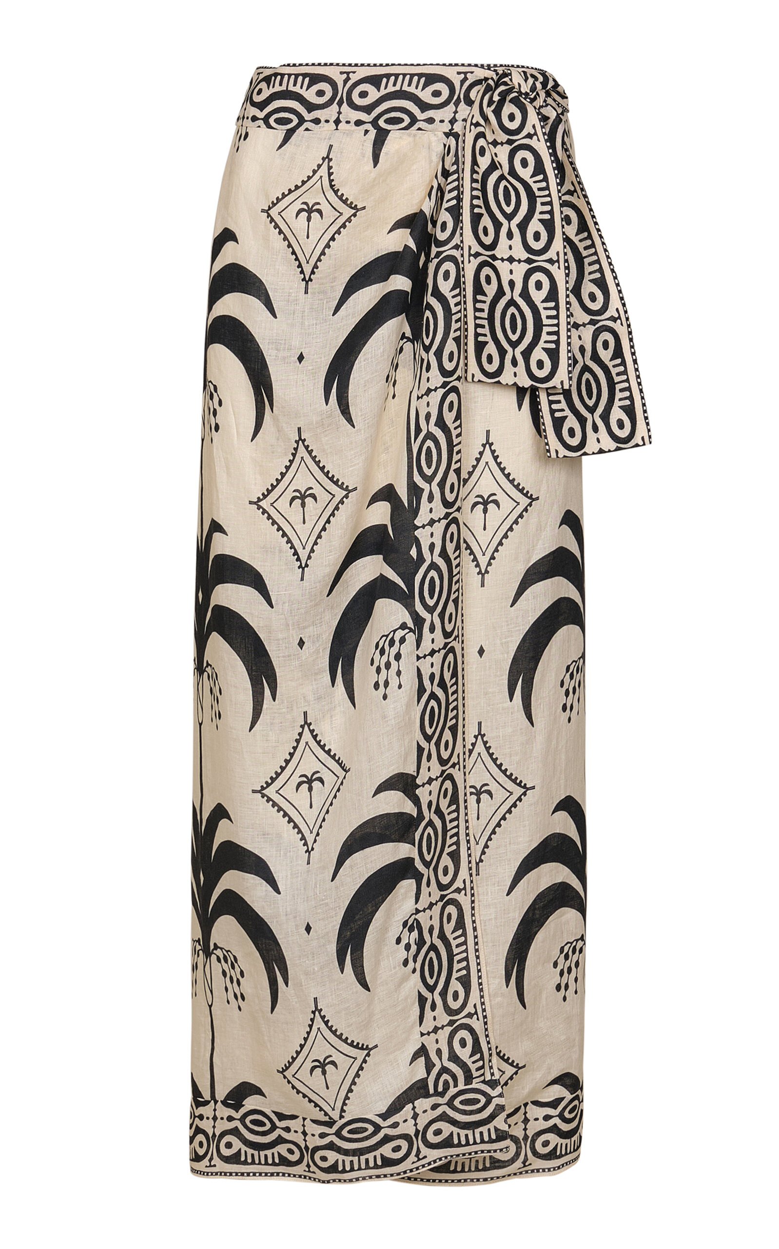 JOHANNA ORTIZ SIGNIFICADO PODEROSO PRINTED LINEN MAXI SKIRT