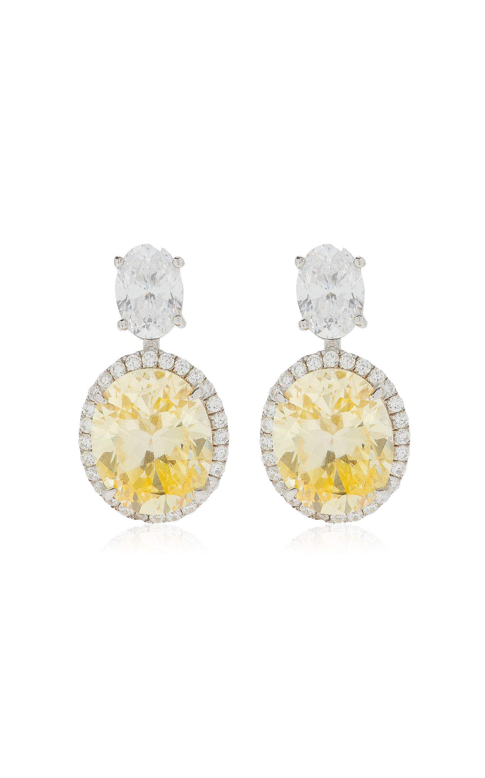 Anabela Chan - Canary Celestial Halo 18K White Gold Diamond Earrings - Yellow - OS - Moda Operandi - Gifts For Her