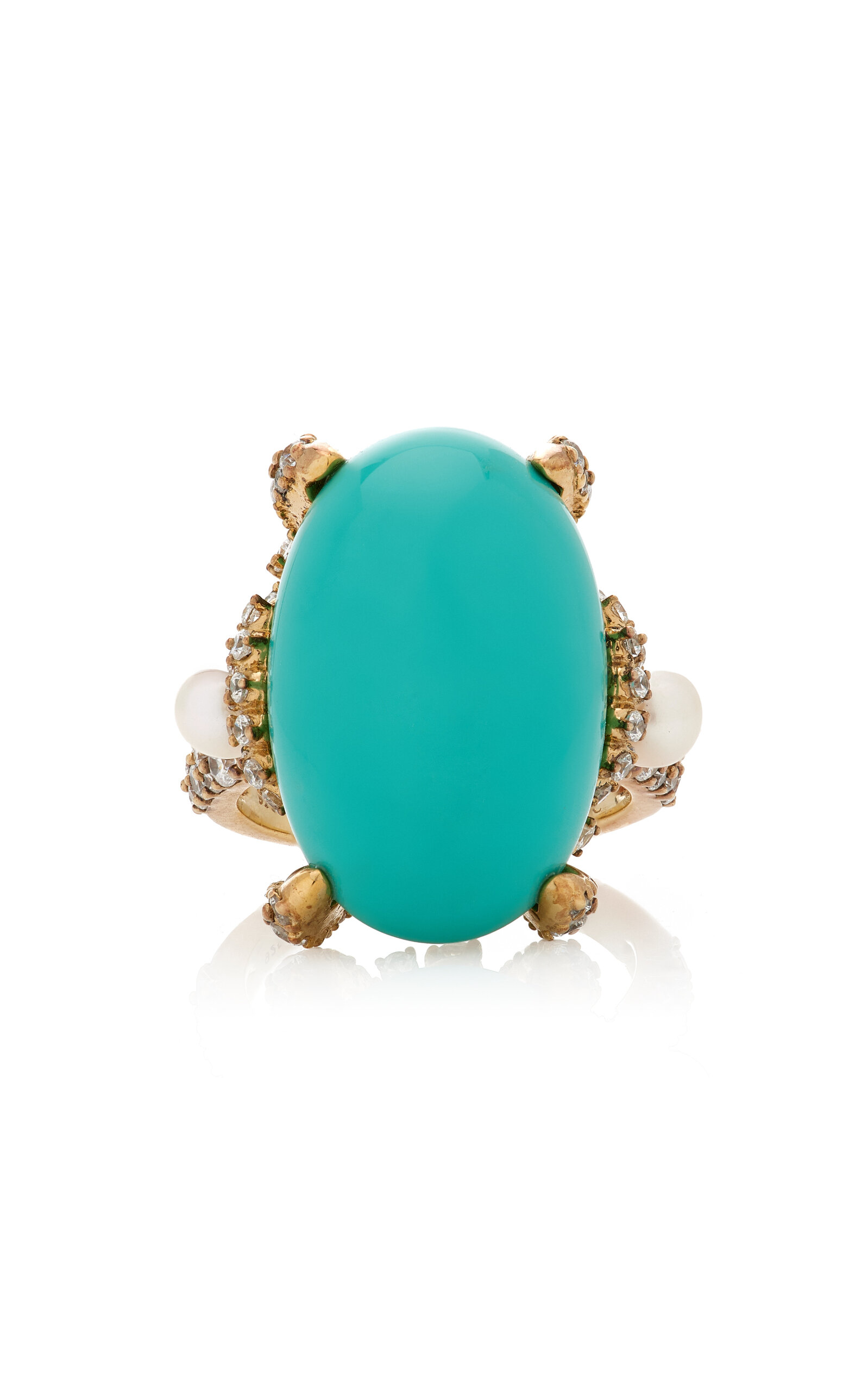 Anabela Chan Mermaid's Tale 18K Yellow Gold Multi-Stone Pinky Ring - Blue - Moda Operandi - Women's Jewelry And Watches