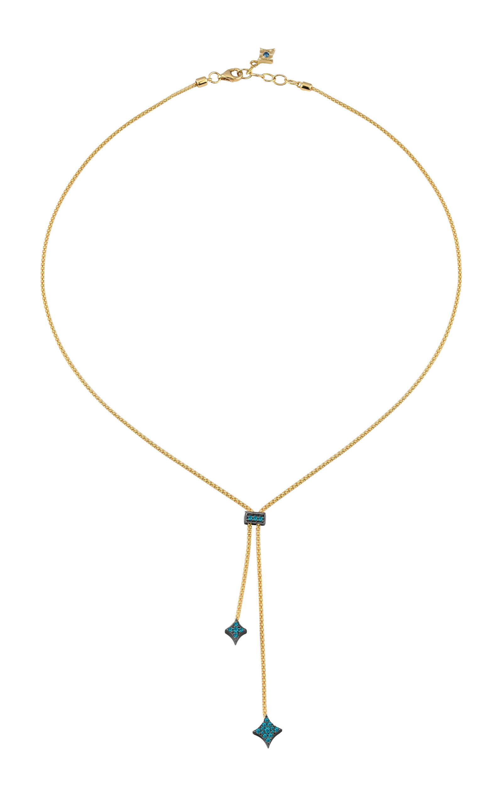 18k Yellow & White Gold The Blue Starlight Bolo Tie