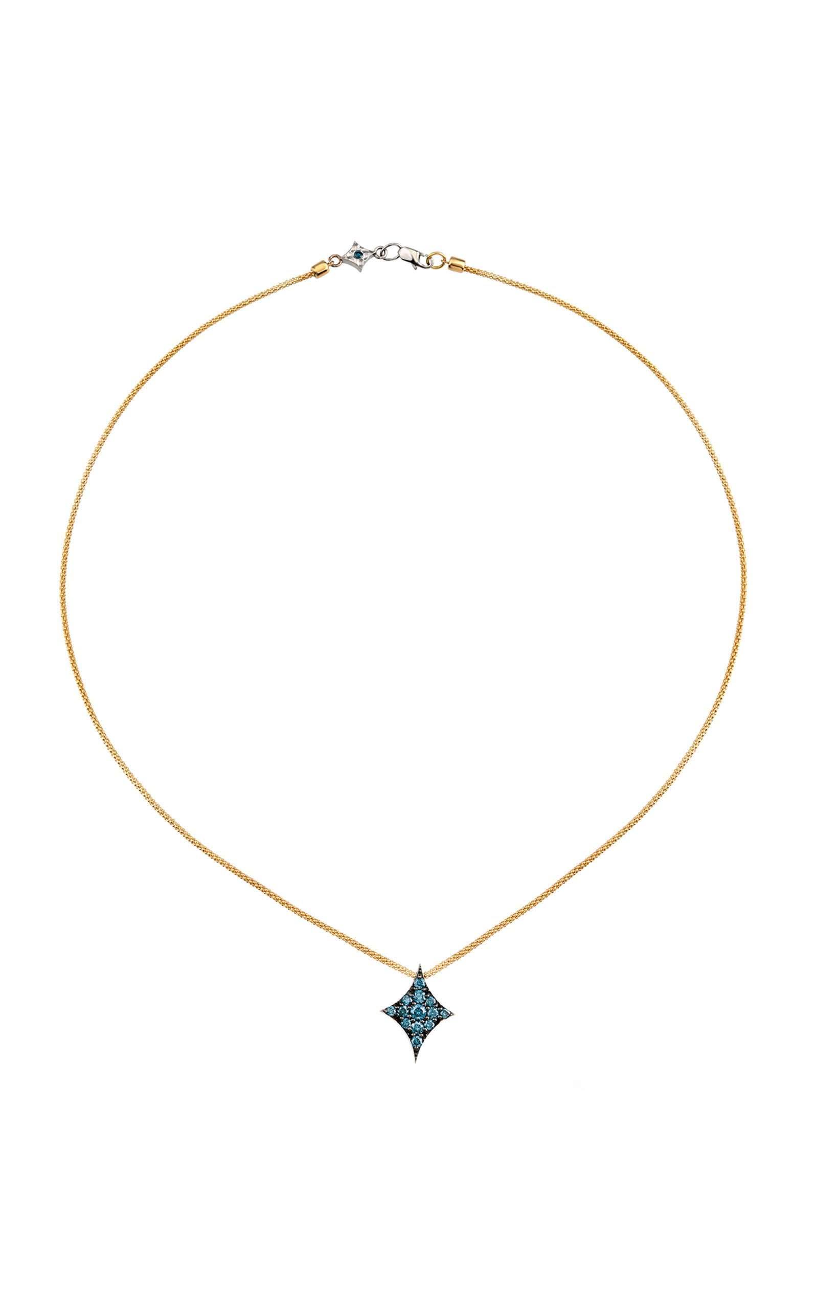 18k Yellow & White Gold The Minor Starlight Pendant(blue diamond)