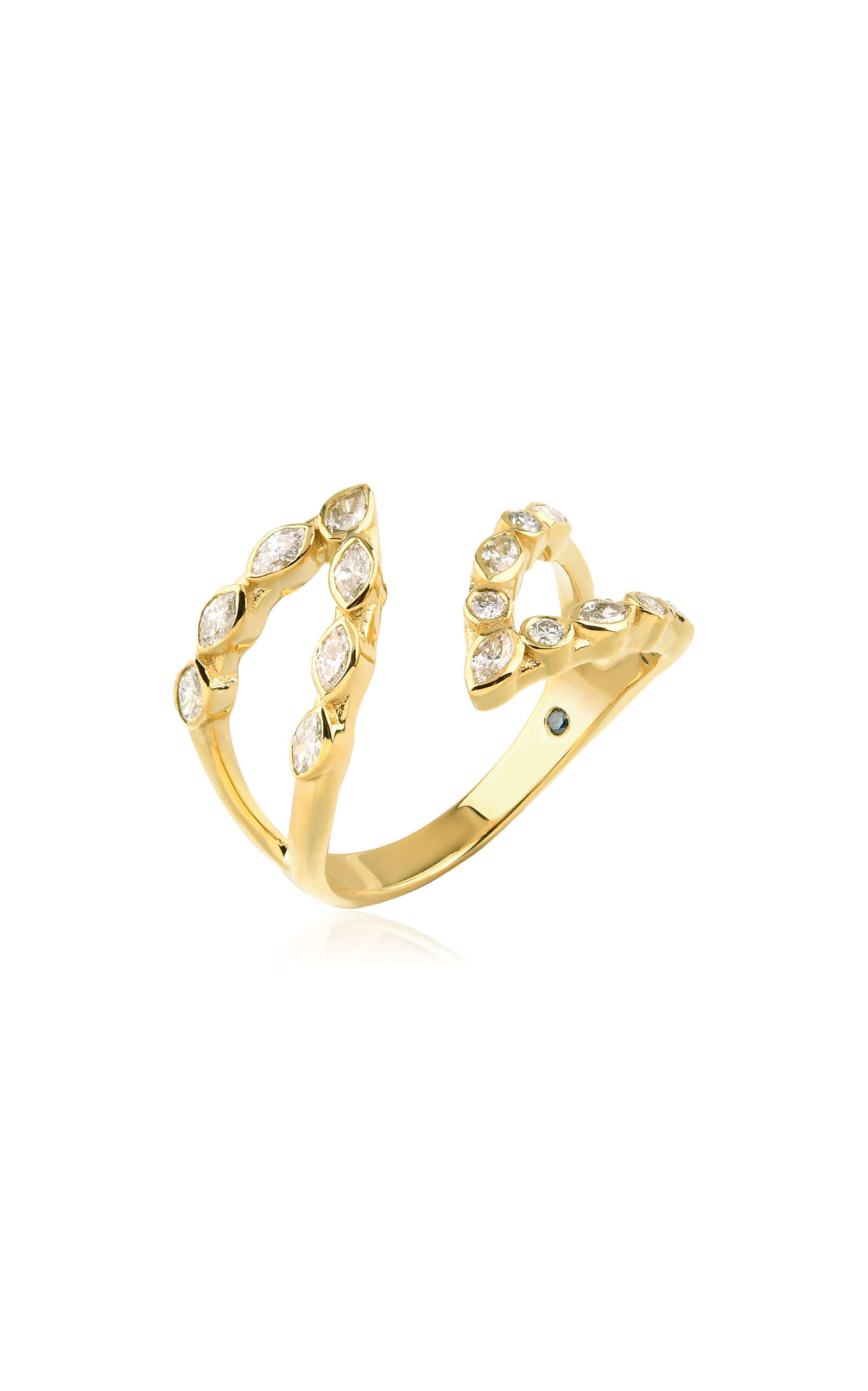 18k Yellow GoldThe Wishbone Diamond Ring (Marquise)