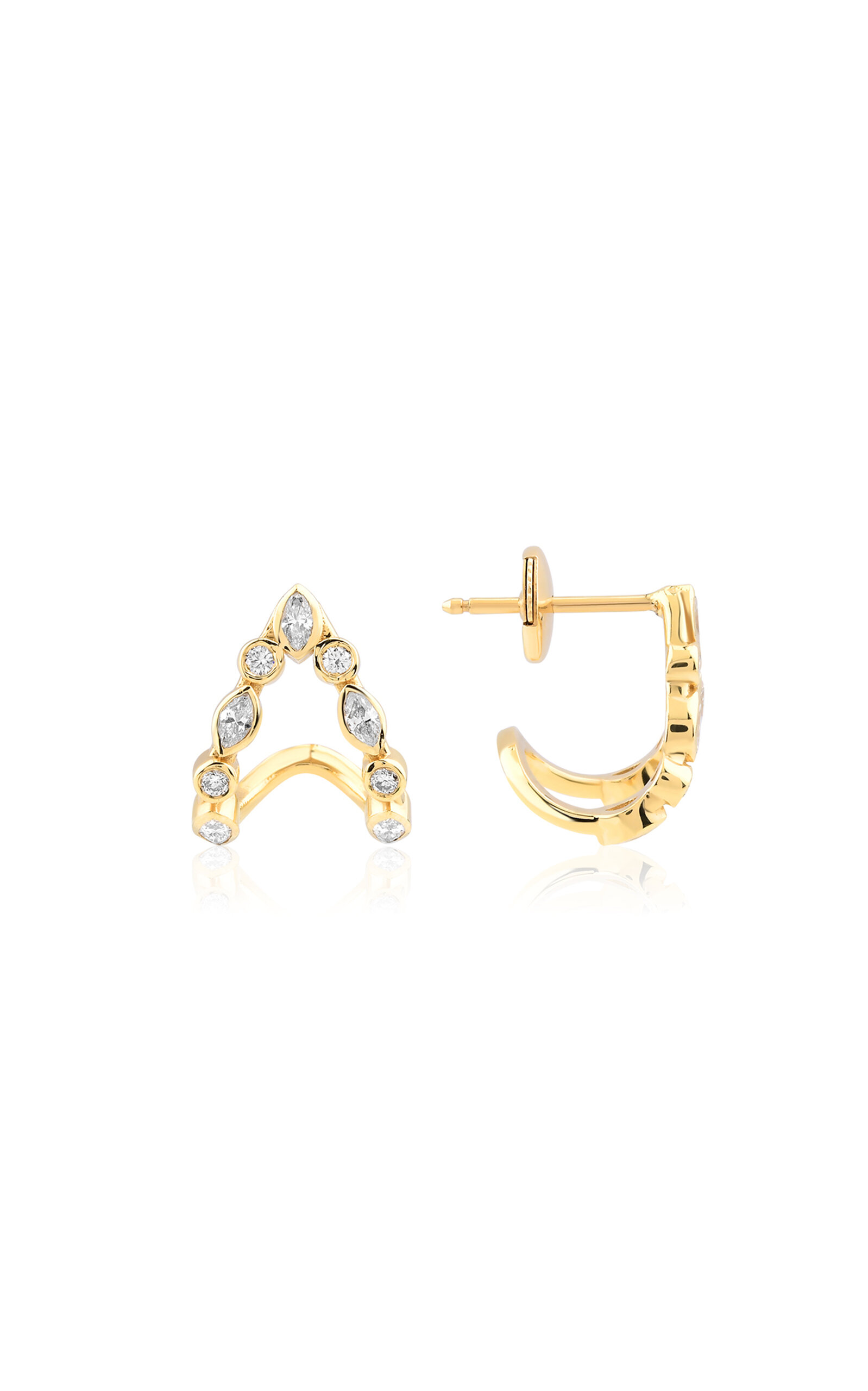 18k Yellow Gold The Large Wishbone Earrings