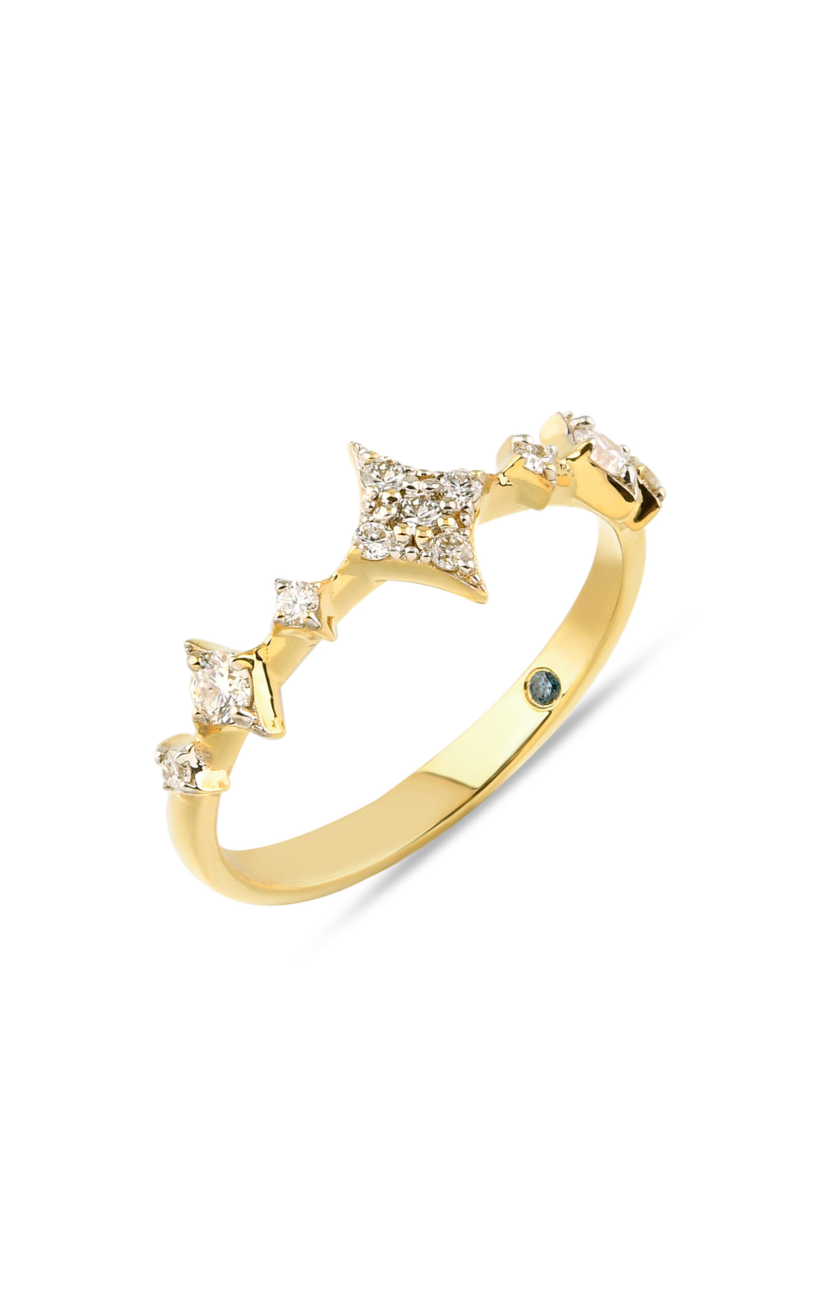 18k Yellow Gold The Starlight Stacking Tennis Ring