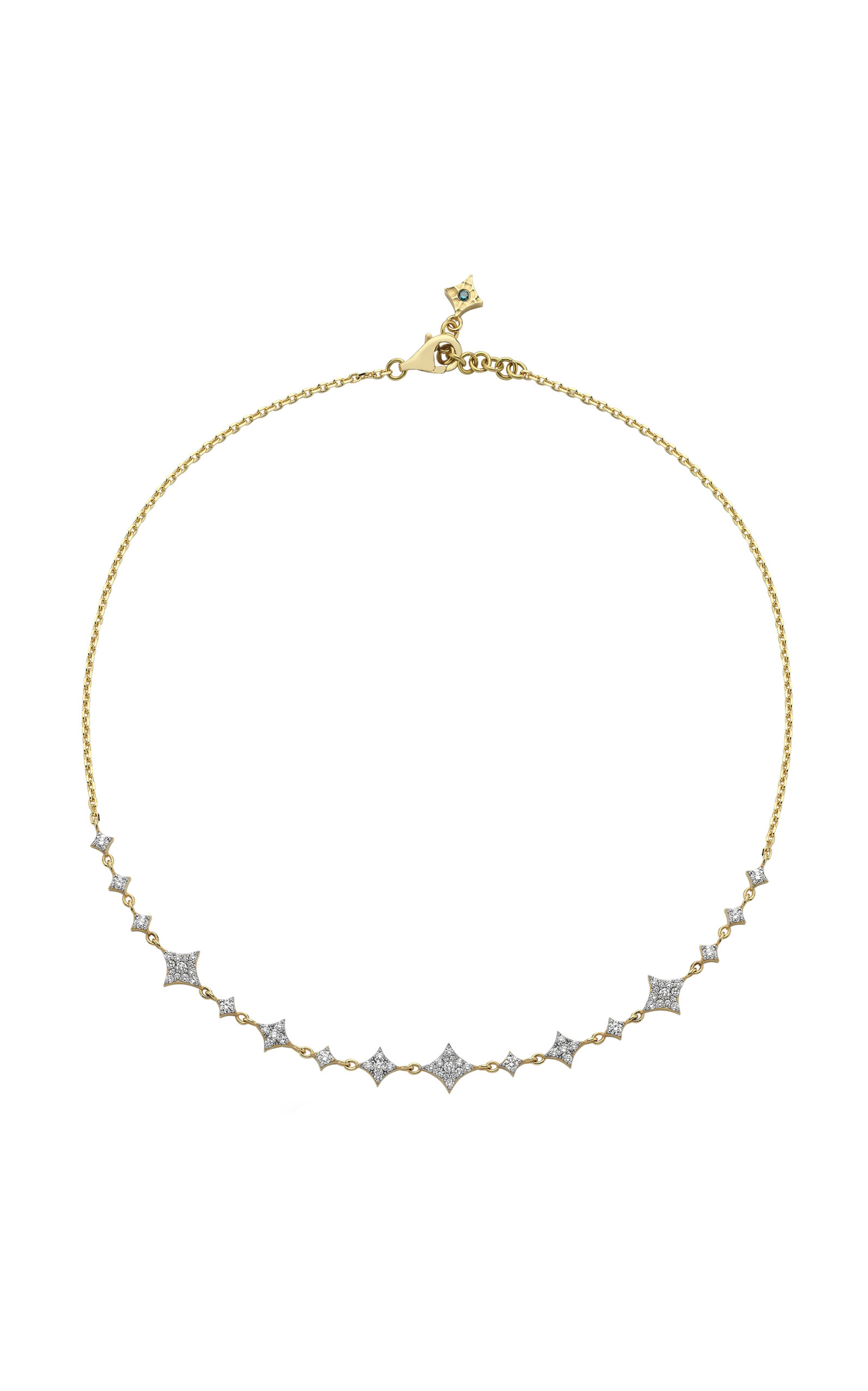 18k Yellow Gold The Starlight Diamond Tennis Necklace