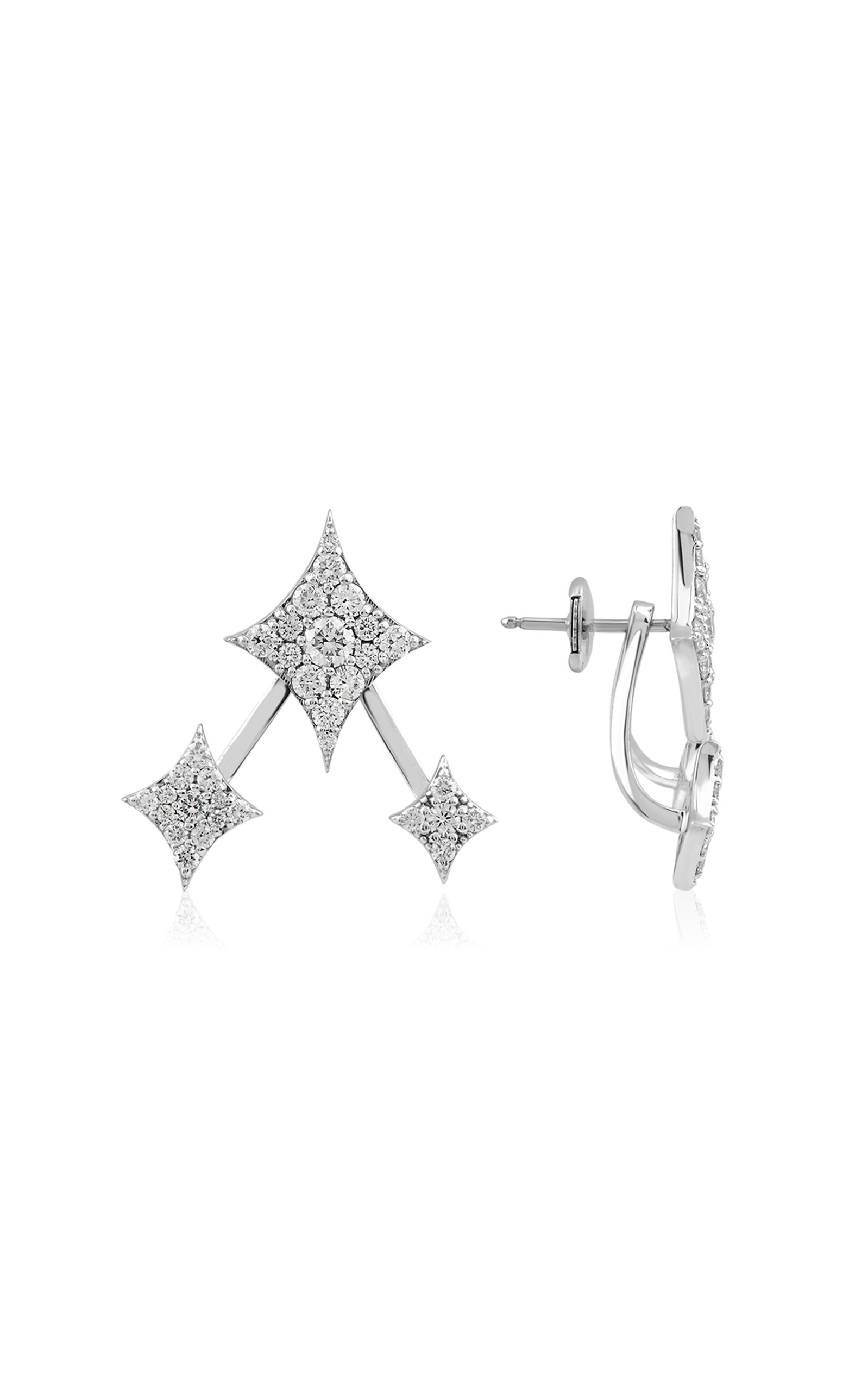18k White Gold The Starlight Ear Jacket Earrings