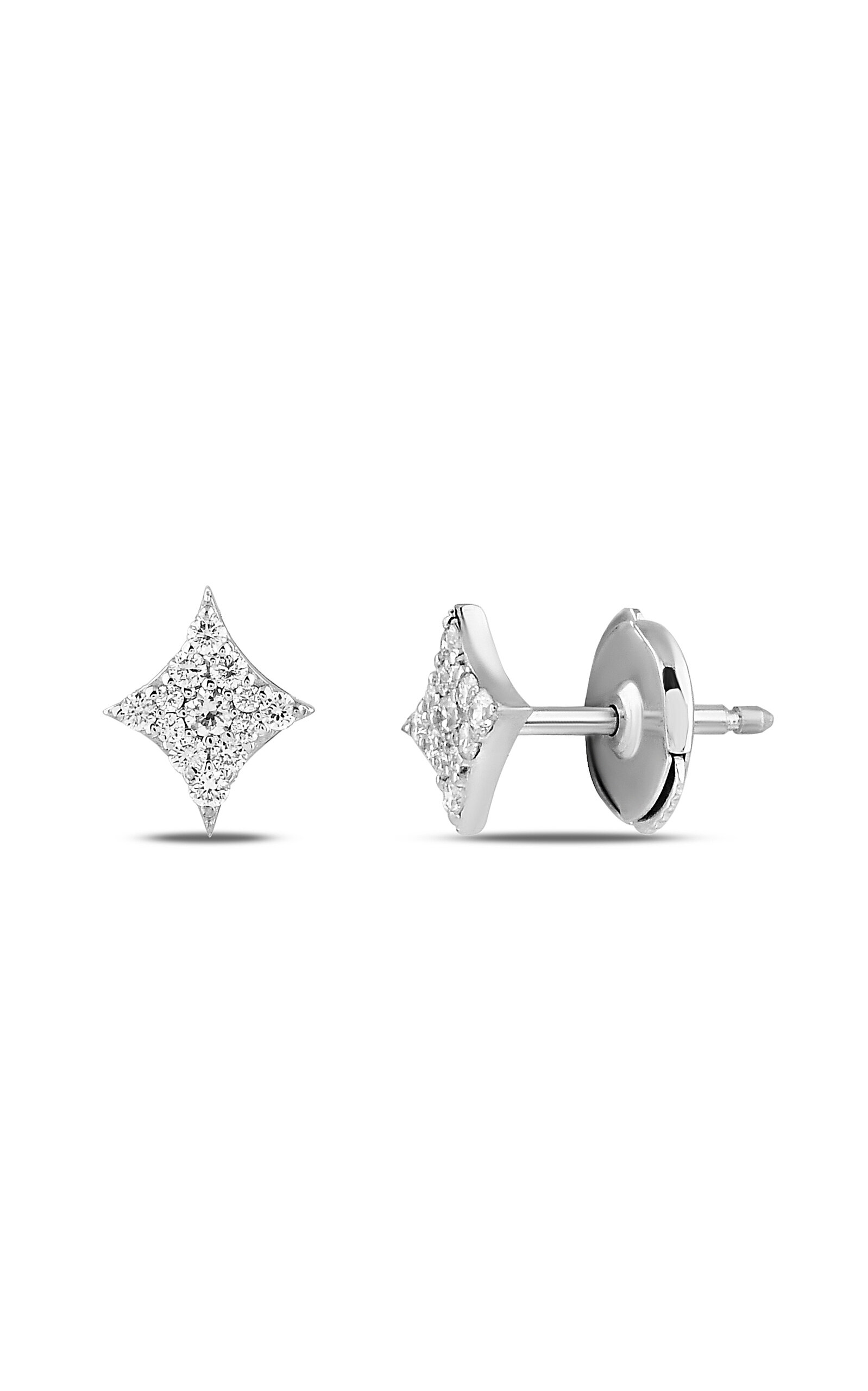 Shop Mirel Fine Jewelry 18k White Gold The Minor Starlight Studs