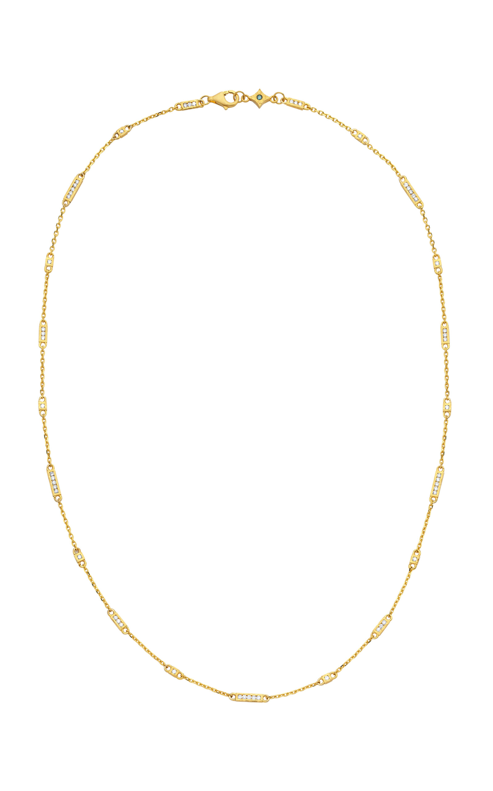 Shop Mirel Fine Jewelry 18k Yellow Gold The Apollo Chain(diamond; 55 Cm;channel Setting)