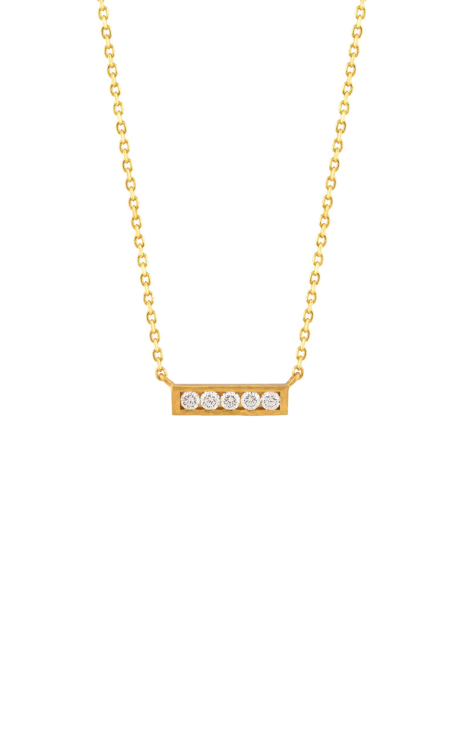 18k Yellow Gold The Apollo Pendant (CHANNEL SET; diamonds)