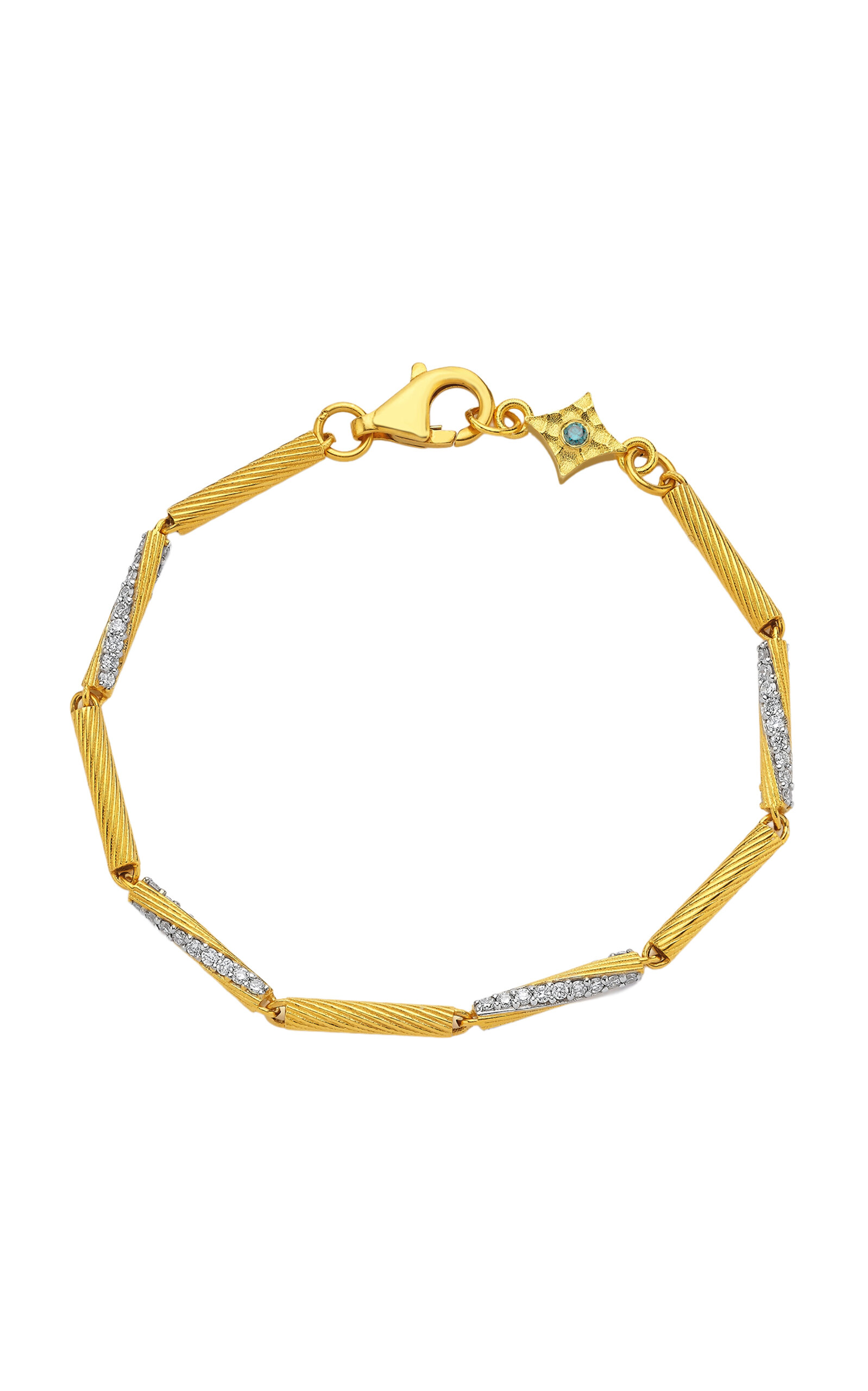 18k Yellow Gold The Twisted Bezant Bracelet