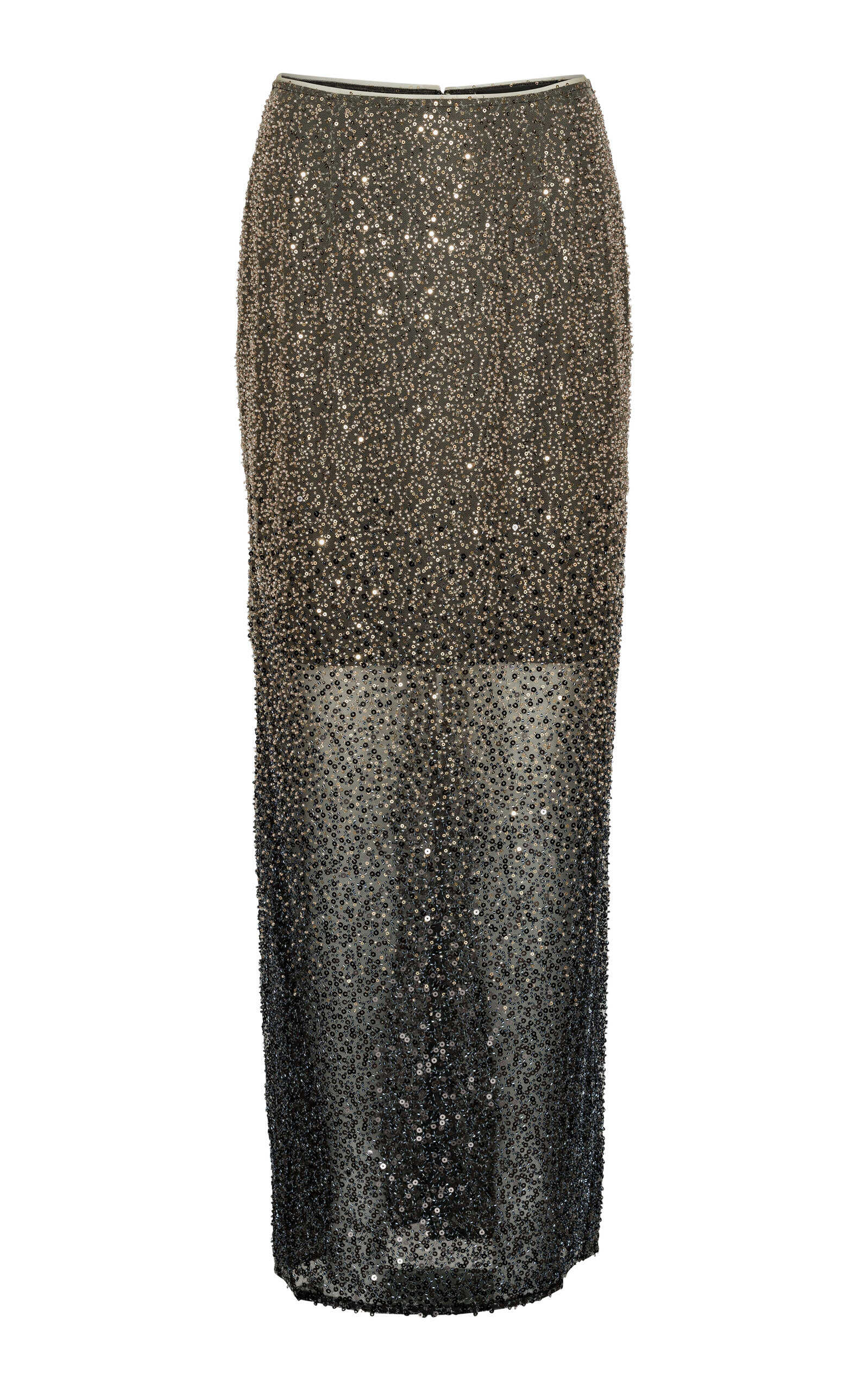 Rotate Birger Christensen Beaded Maxi Skirt In Brown