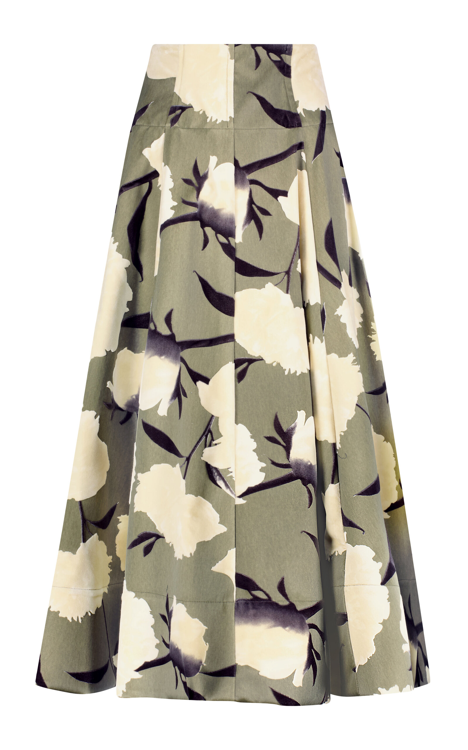 Lela Rose Floral Velvet Parker Skirt