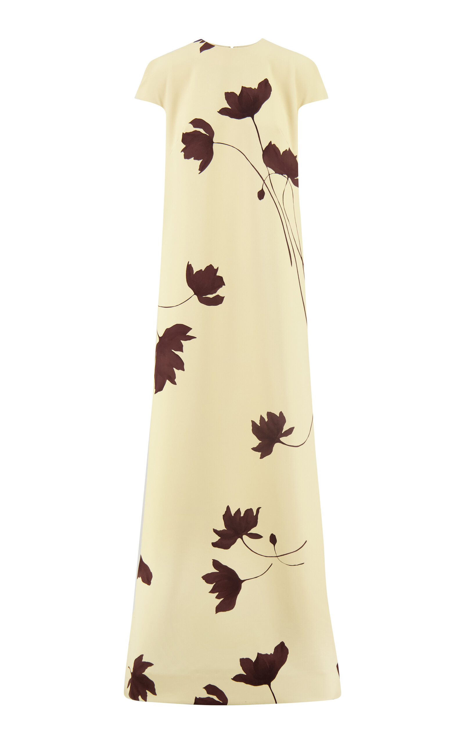Lela Rose Floral Printed Crepe Augusta Gown