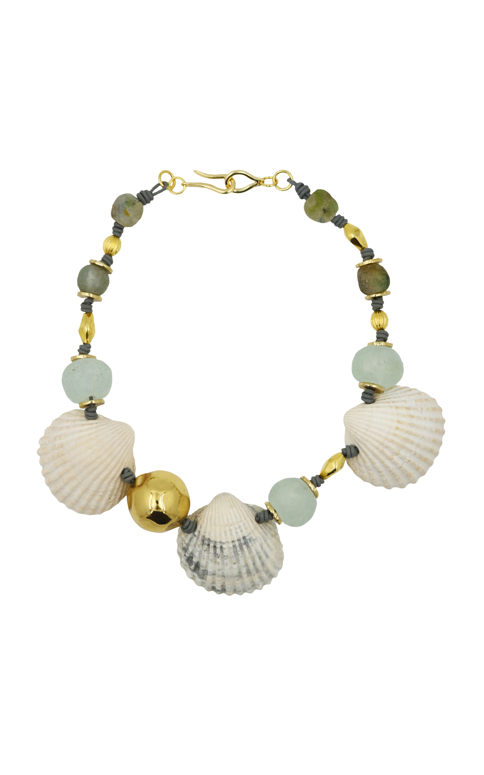 Terra Seashell and Vintage Beads Necklace