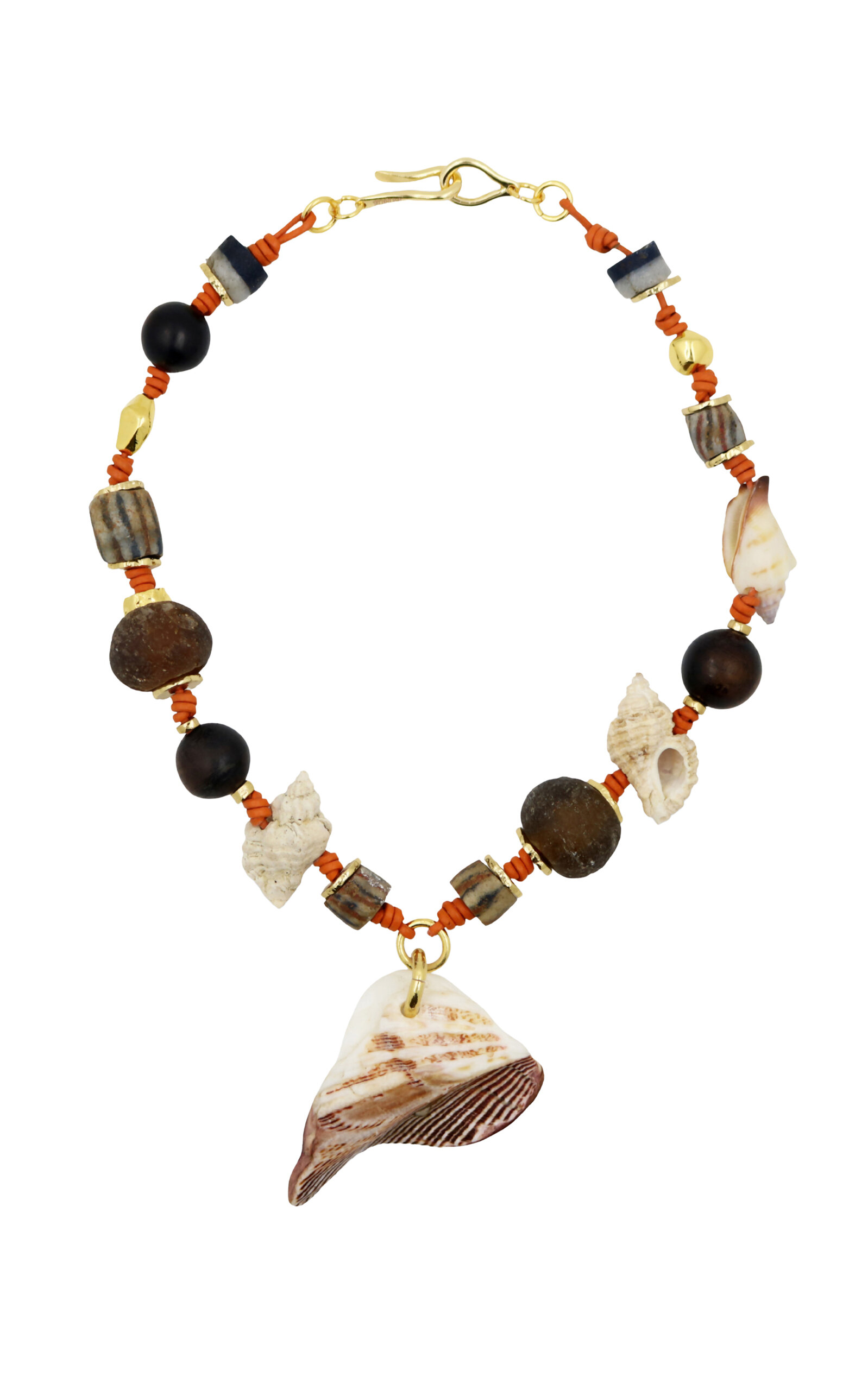 Terra Seashell and Vintage Beads Necklace