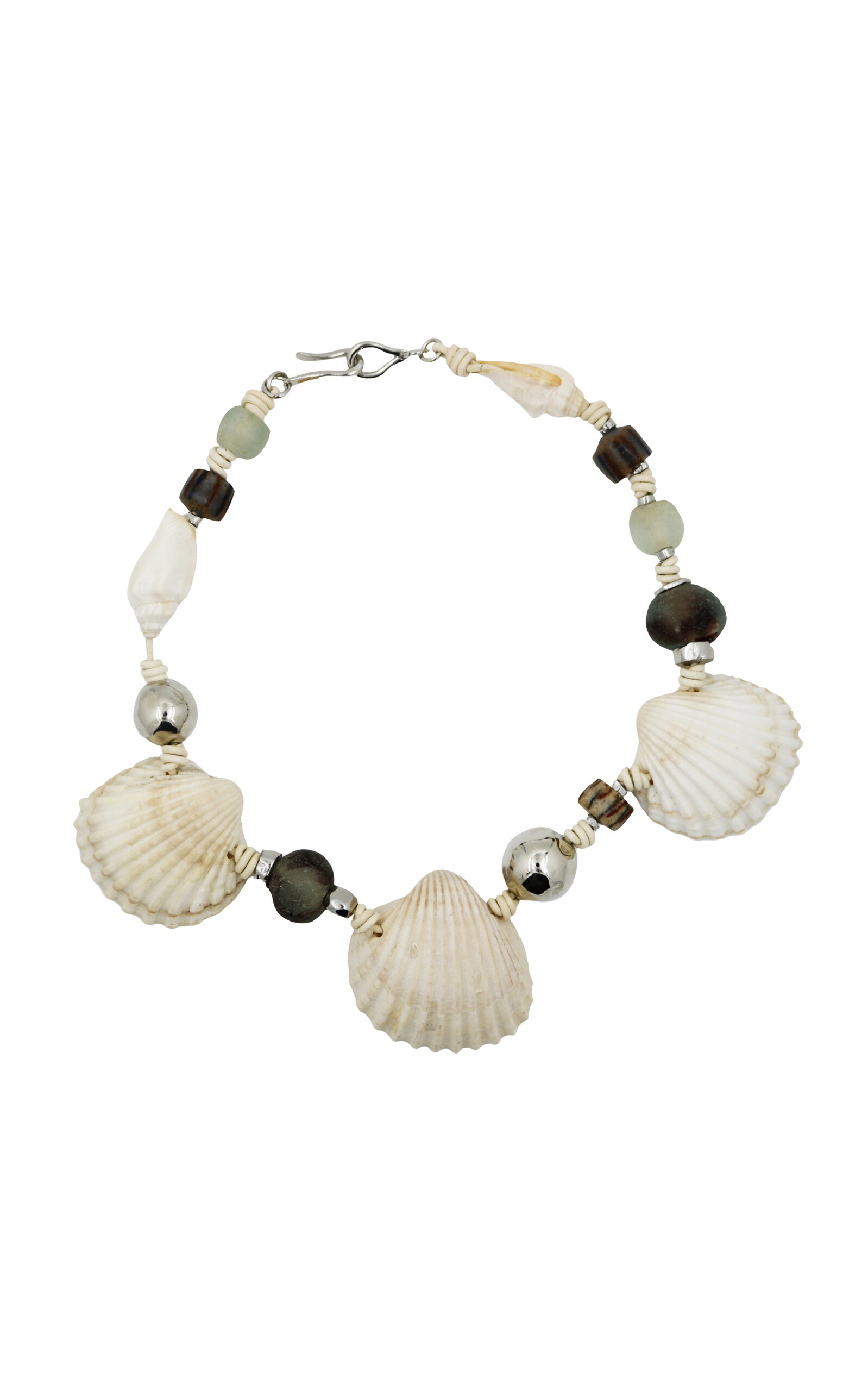 Terra Seashell and Vintage Beads Necklace